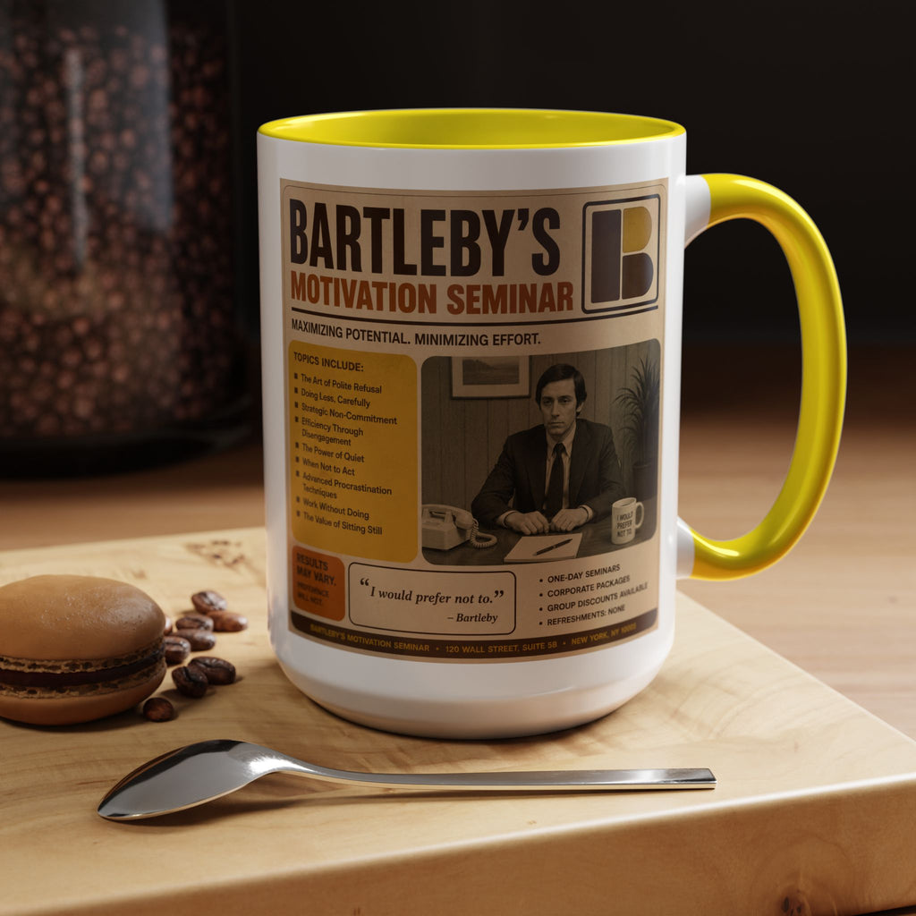 Bartleby’s Motivation Seminar Mug — From The Linguistician Line, A Bard & Beyond Brand