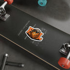 Bearded Dude Die-Cut Sticker — Cool Orange Logo Sticker for Laptops & Gear