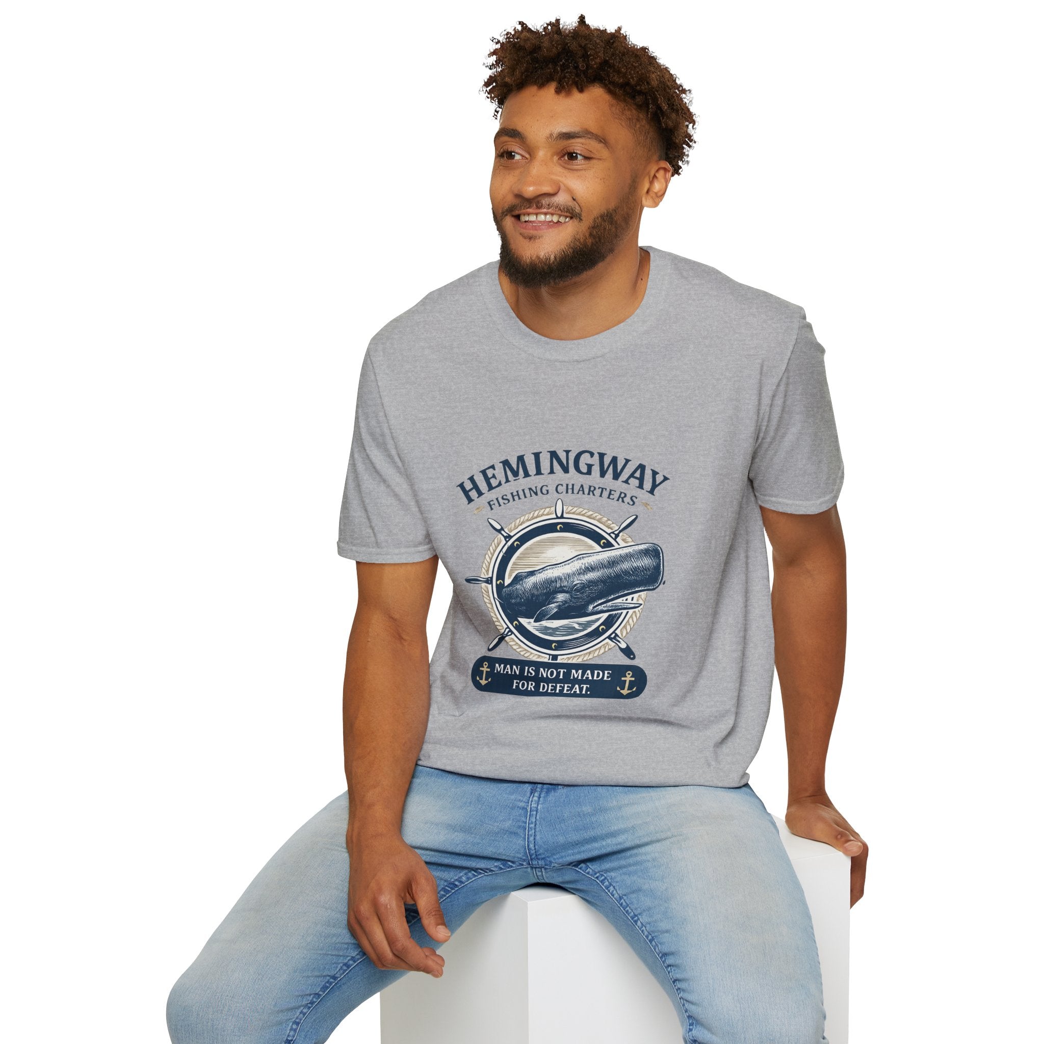 Hemingway Fishing Charters Tee – Vintage Literary Humor Tee