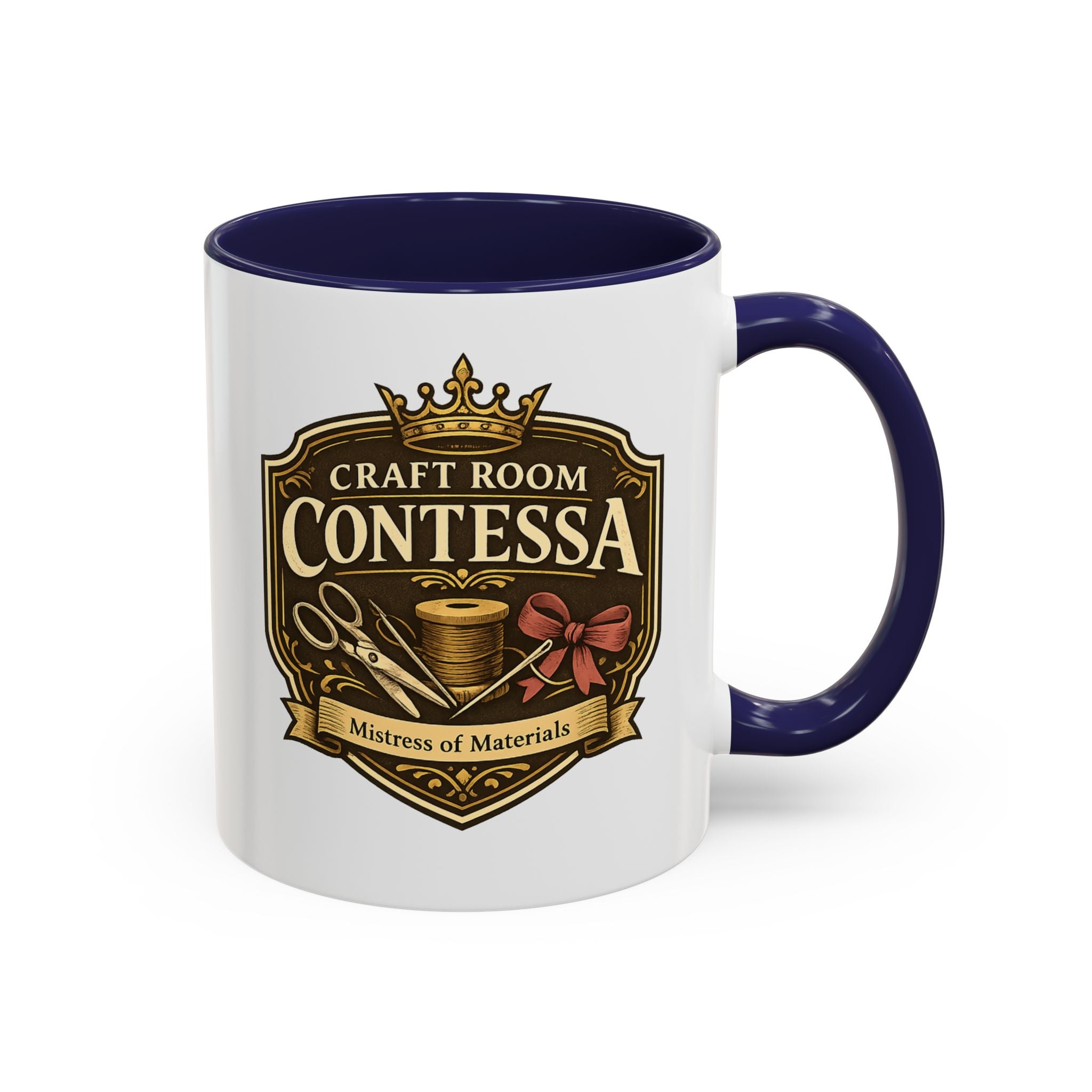 Contessa Craft Room Coffee Mug — "Craft Room Contessa: Mistress of Materials" Accent Mug