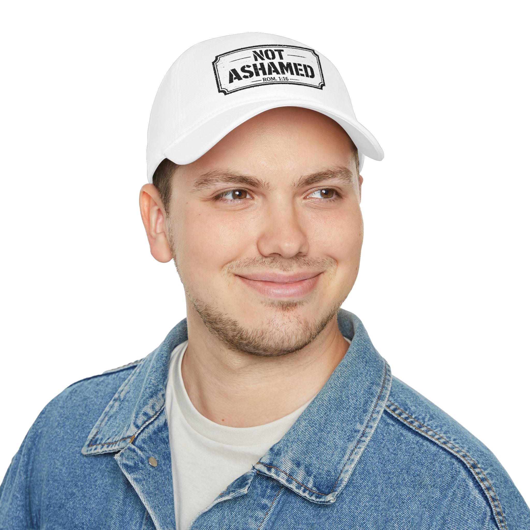 Not Ashamed — Romans 1:16 — Embroidered Cap | The Foundation Collection (Light Colors)