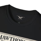 Hawthorne Embroidery T-Shirt - Vintage Literary Humor Tee