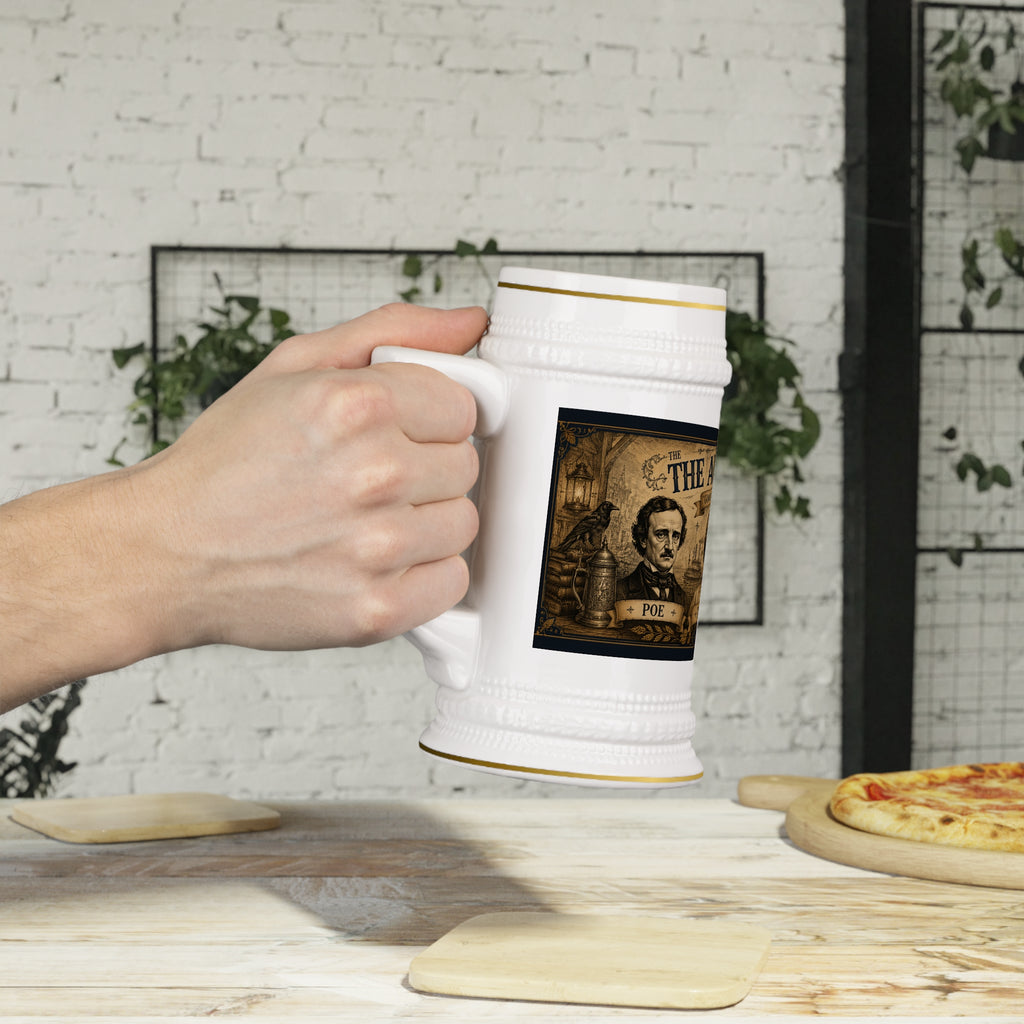 Author's Tavern Beer Stein – Literary Legends Mug (Poe, Twain, Hemingway & Shakespeare)