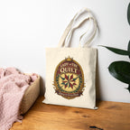 Quilter Tote Bag — "Lady of the Quilt" Cotton Canvas Shopping & Project Bag