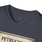 Petrucio's Finishing School T-Shirt — Vintage Literary Humor Tee