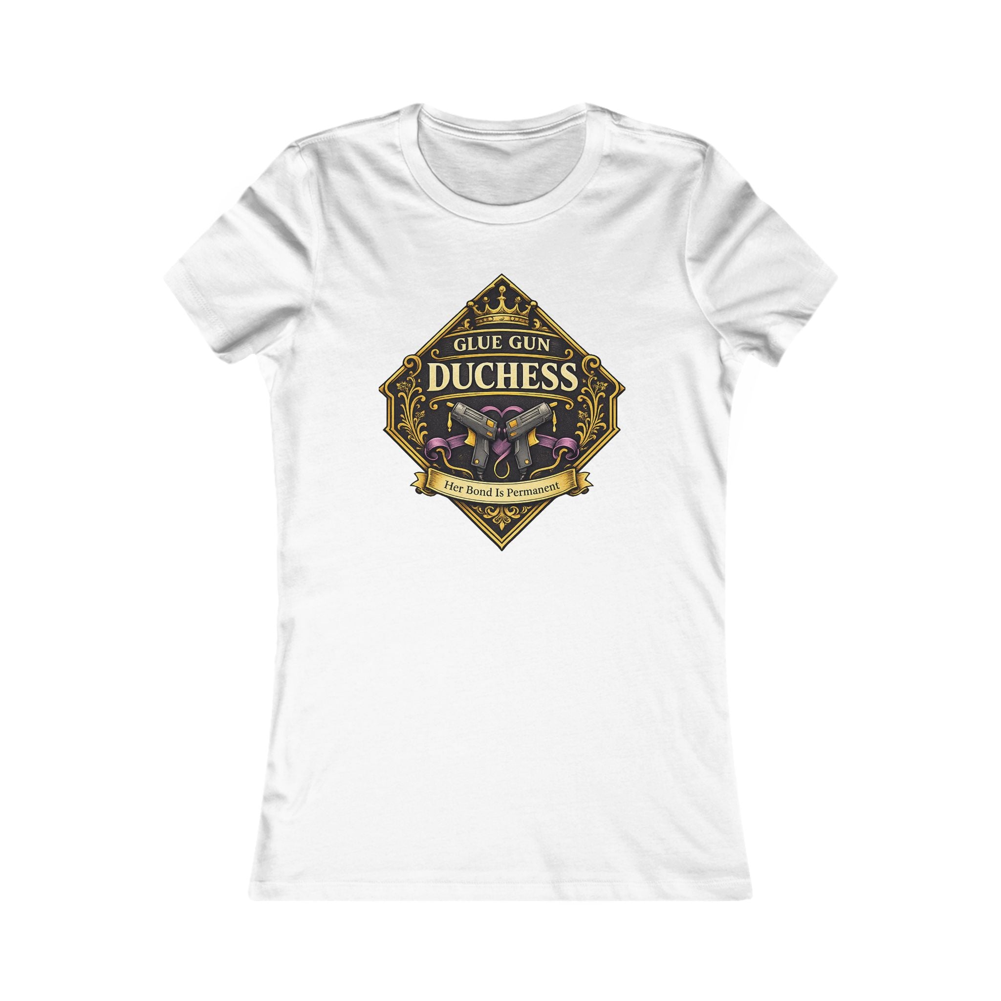 Duchess Skull Floral Graphic Tee — 'Glue Gun Duchess' Women's Shirt