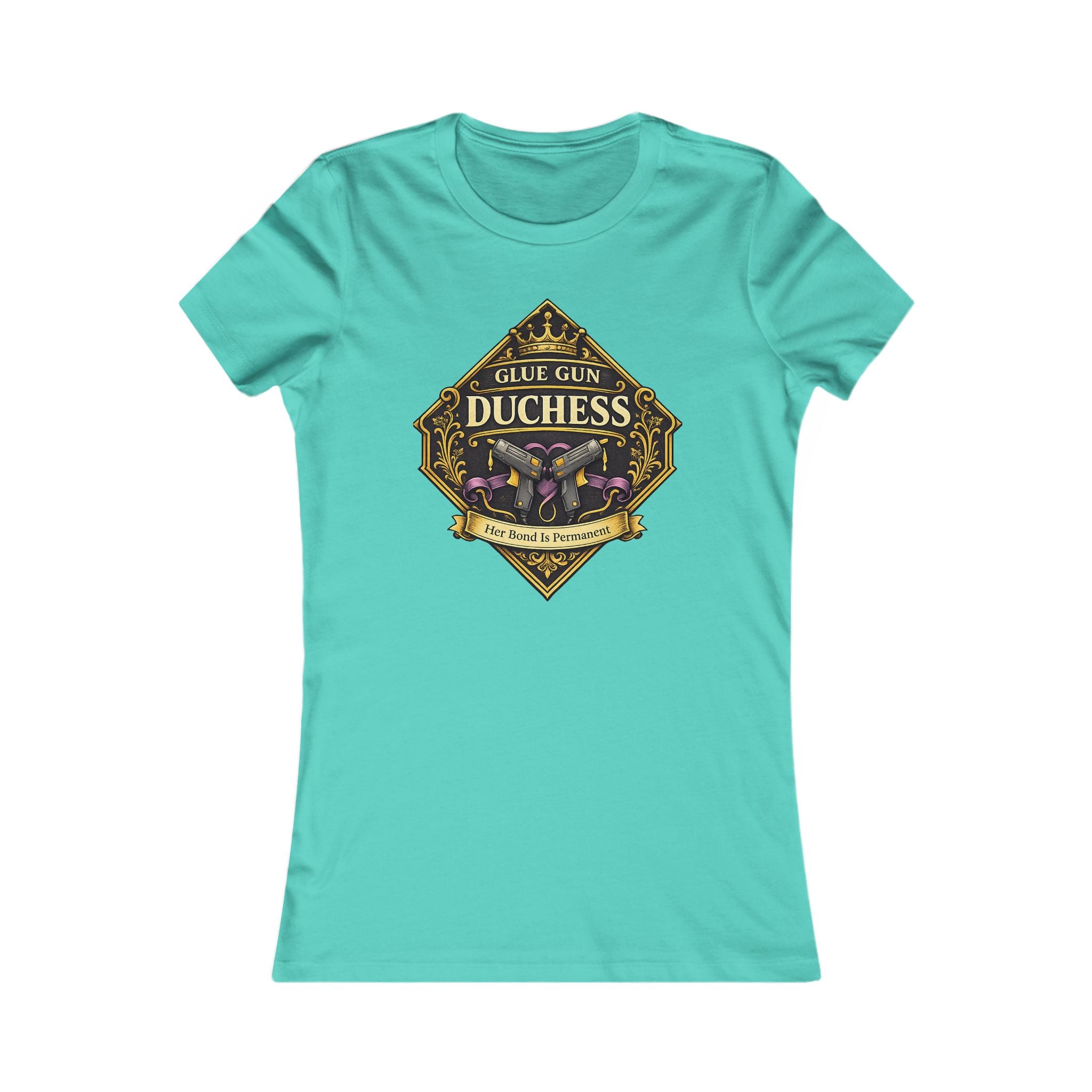 Duchess Skull Floral Graphic Tee — 'Glue Gun Duchess' Women's Shirt