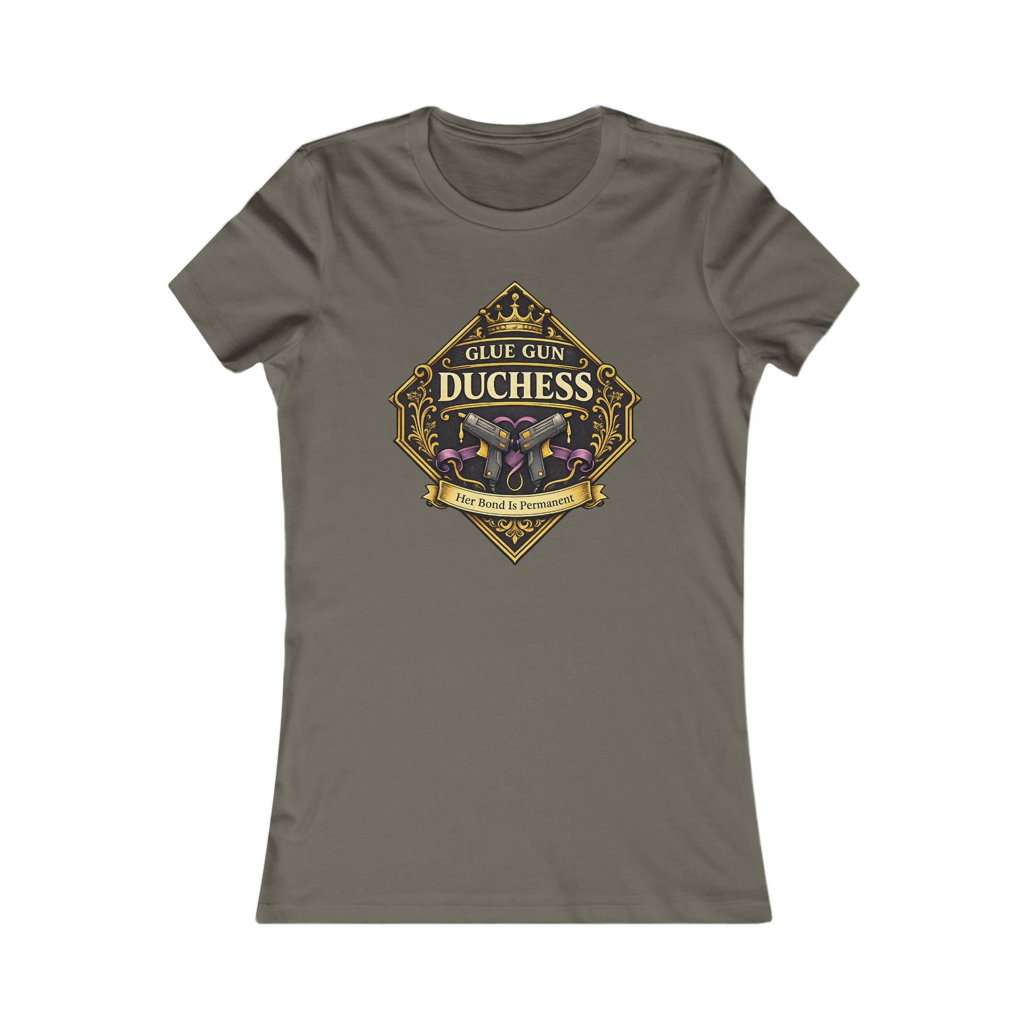 Duchess Skull Floral Graphic Tee — 'Glue Gun Duchess' Women's Shirt