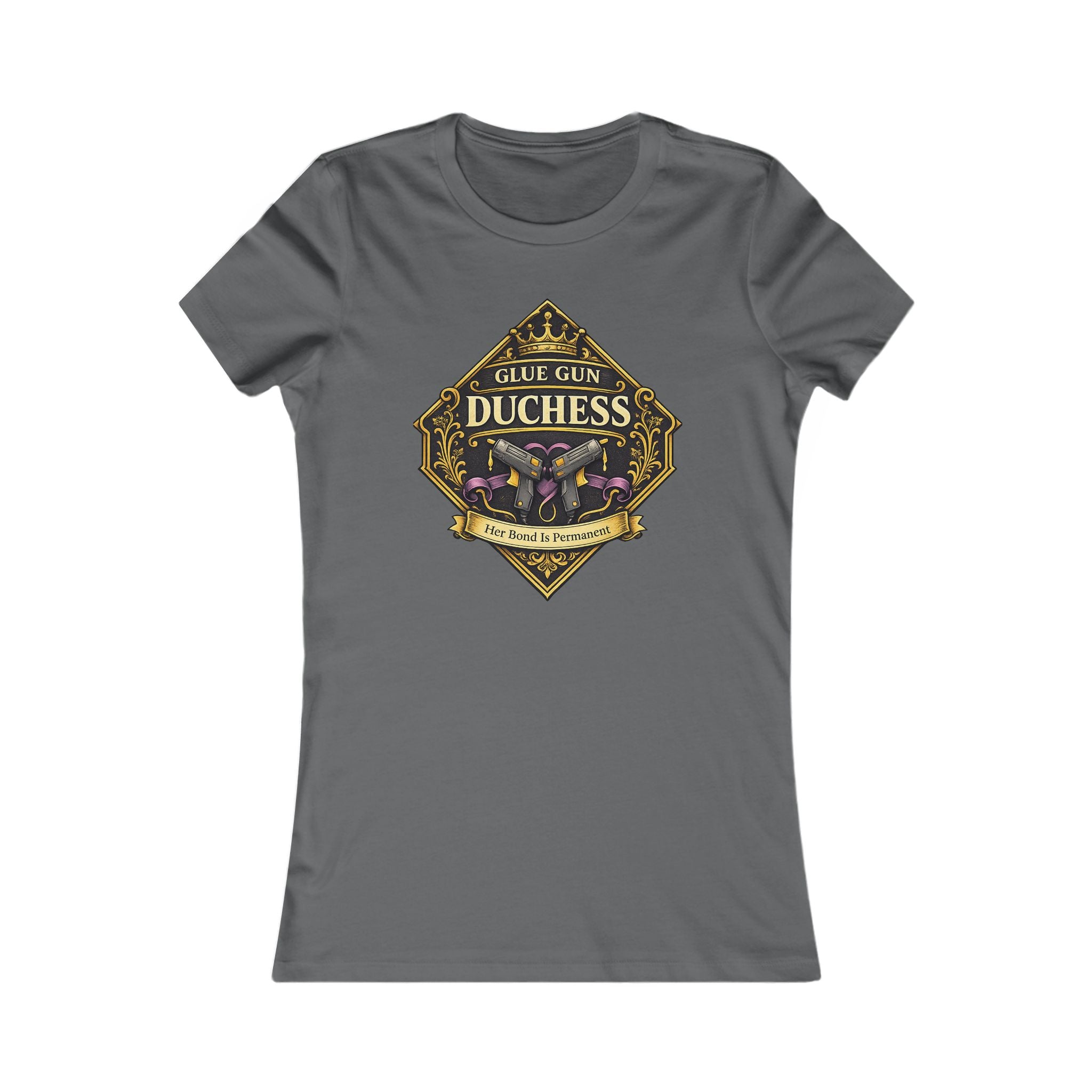 Duchess Skull Floral Graphic Tee — 'Glue Gun Duchess' Women's Shirt