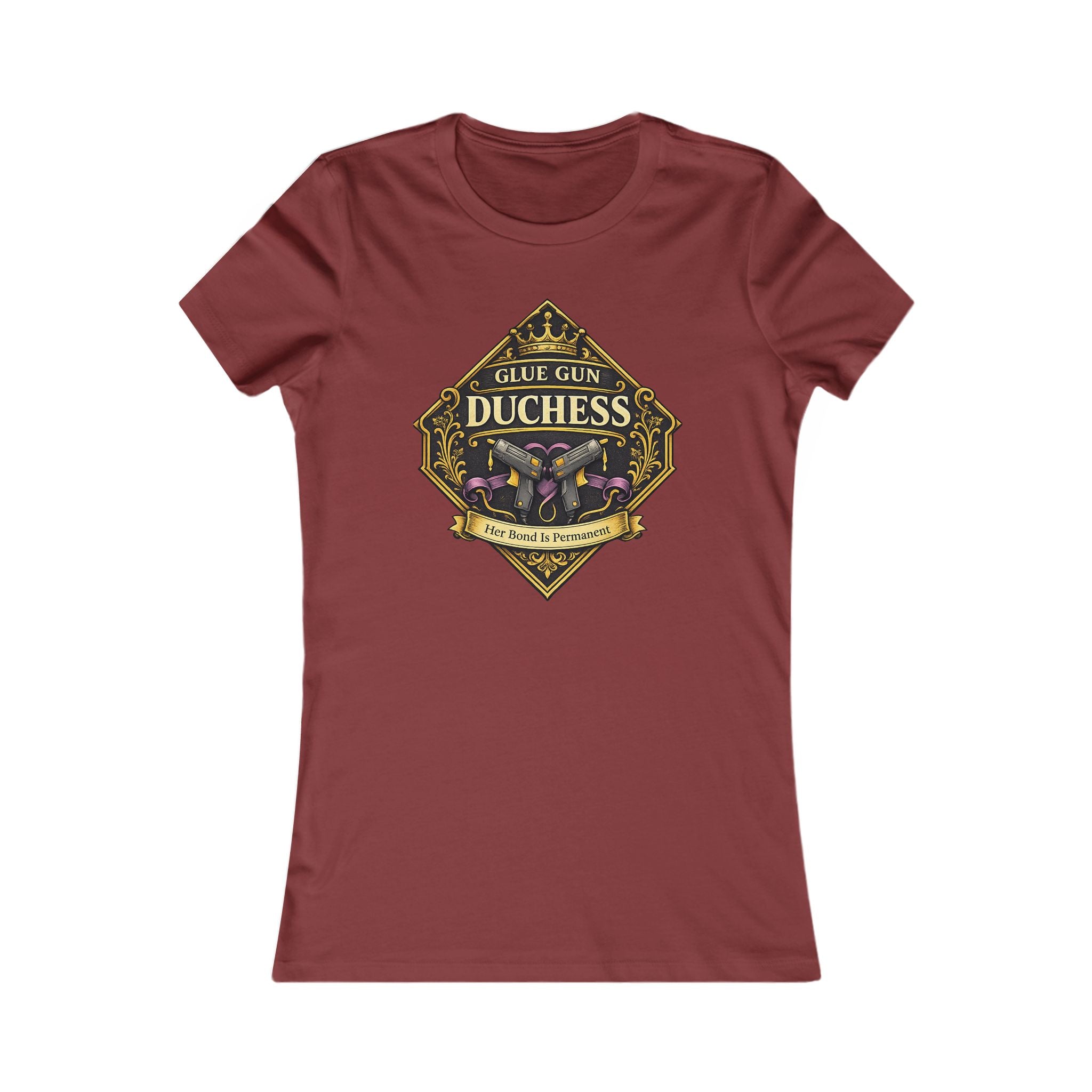 Duchess Skull Floral Graphic Tee — 'Glue Gun Duchess' Women's Shirt