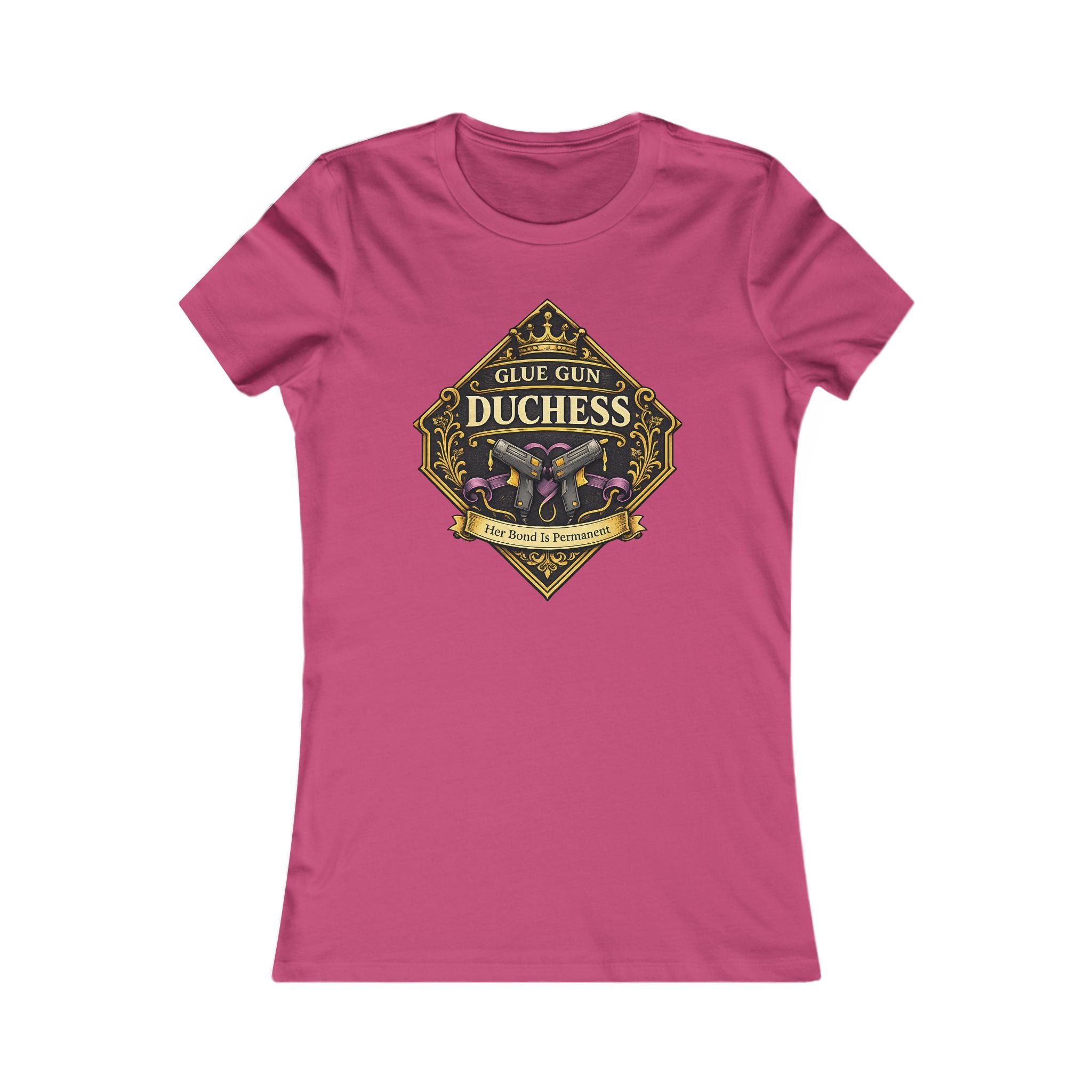 Duchess Skull Floral Graphic Tee — 'Glue Gun Duchess' Women's Shirt