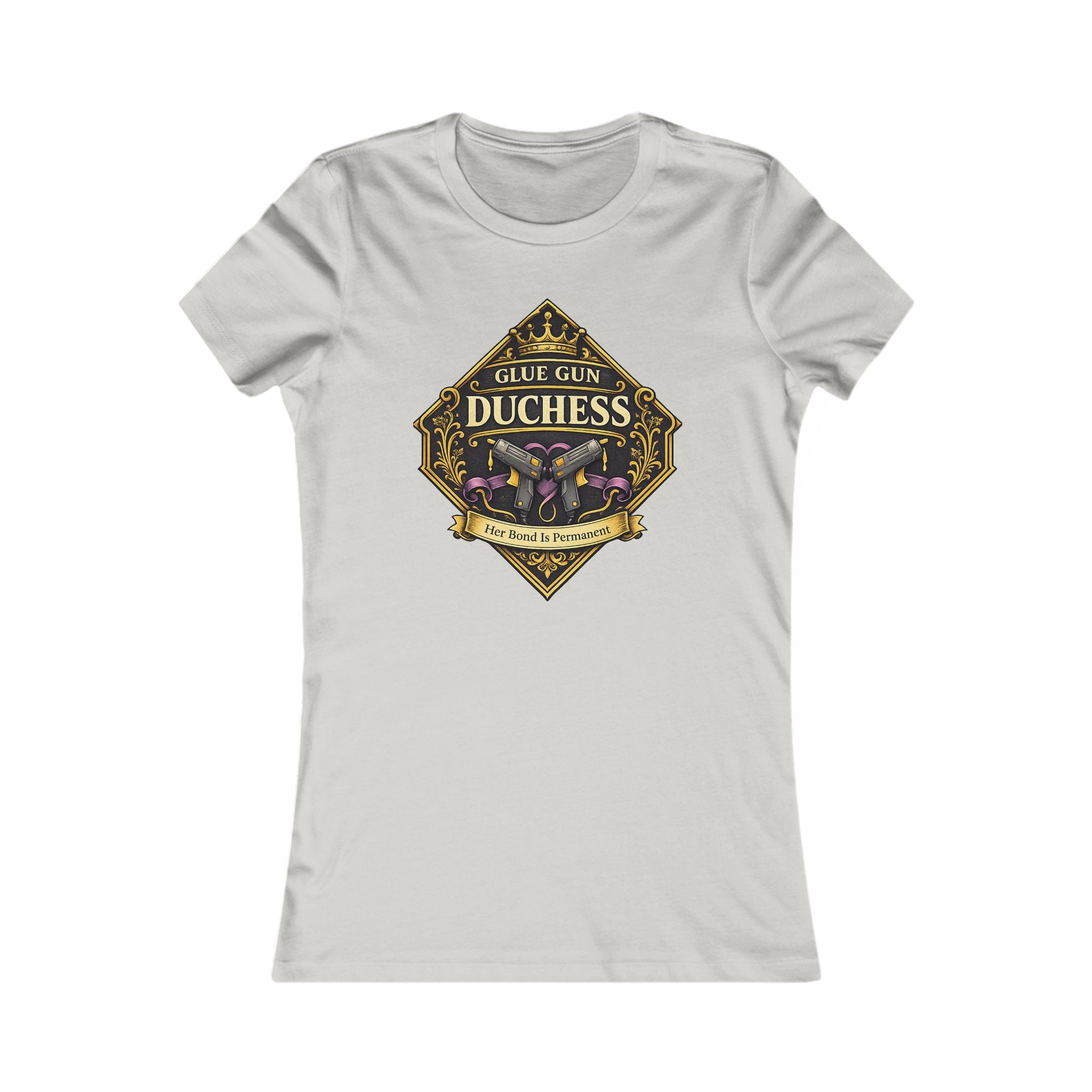 Duchess Skull Floral Graphic Tee — 'Glue Gun Duchess' Women's Shirt