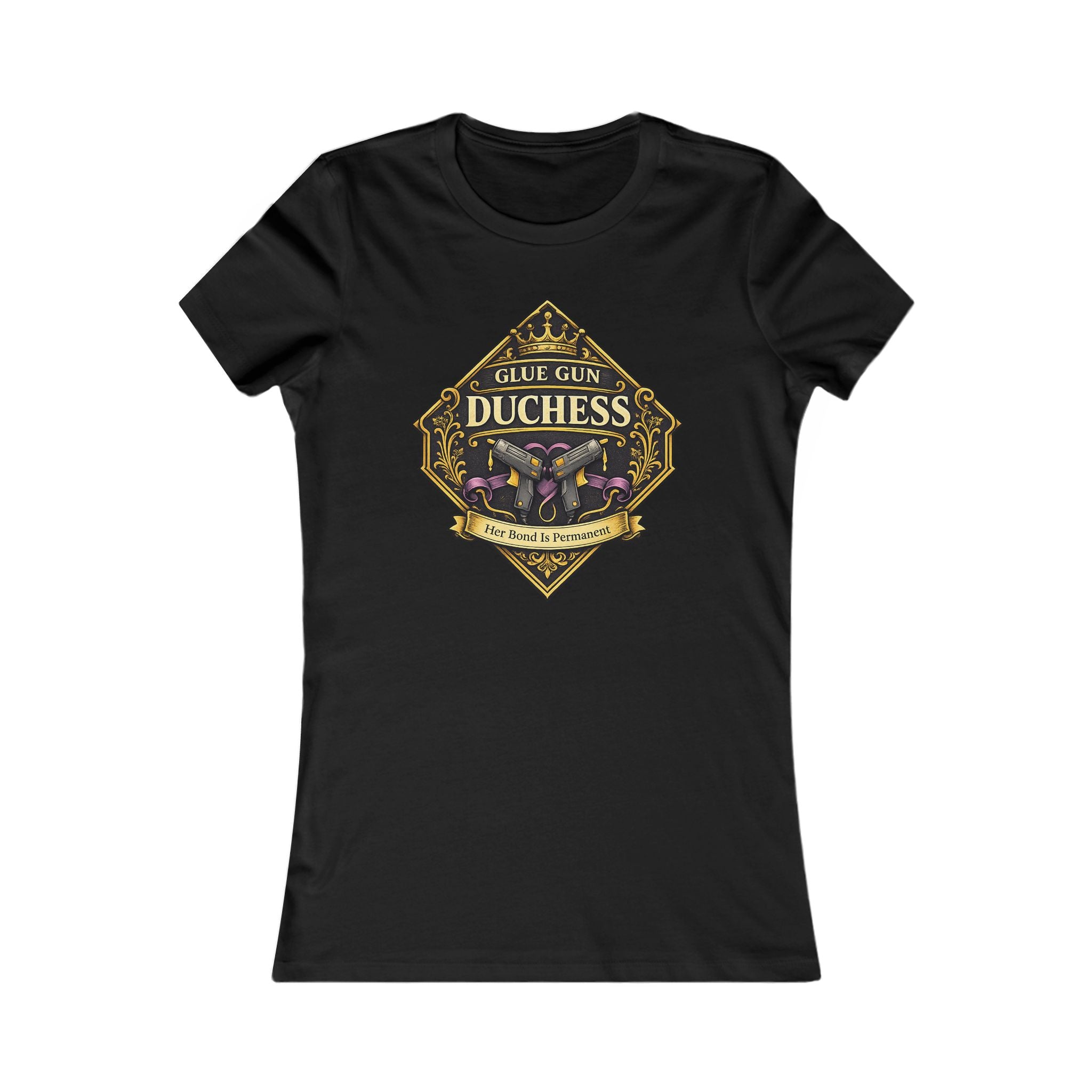 Duchess Skull Floral Graphic Tee — 'Glue Gun Duchess' Women's Shirt