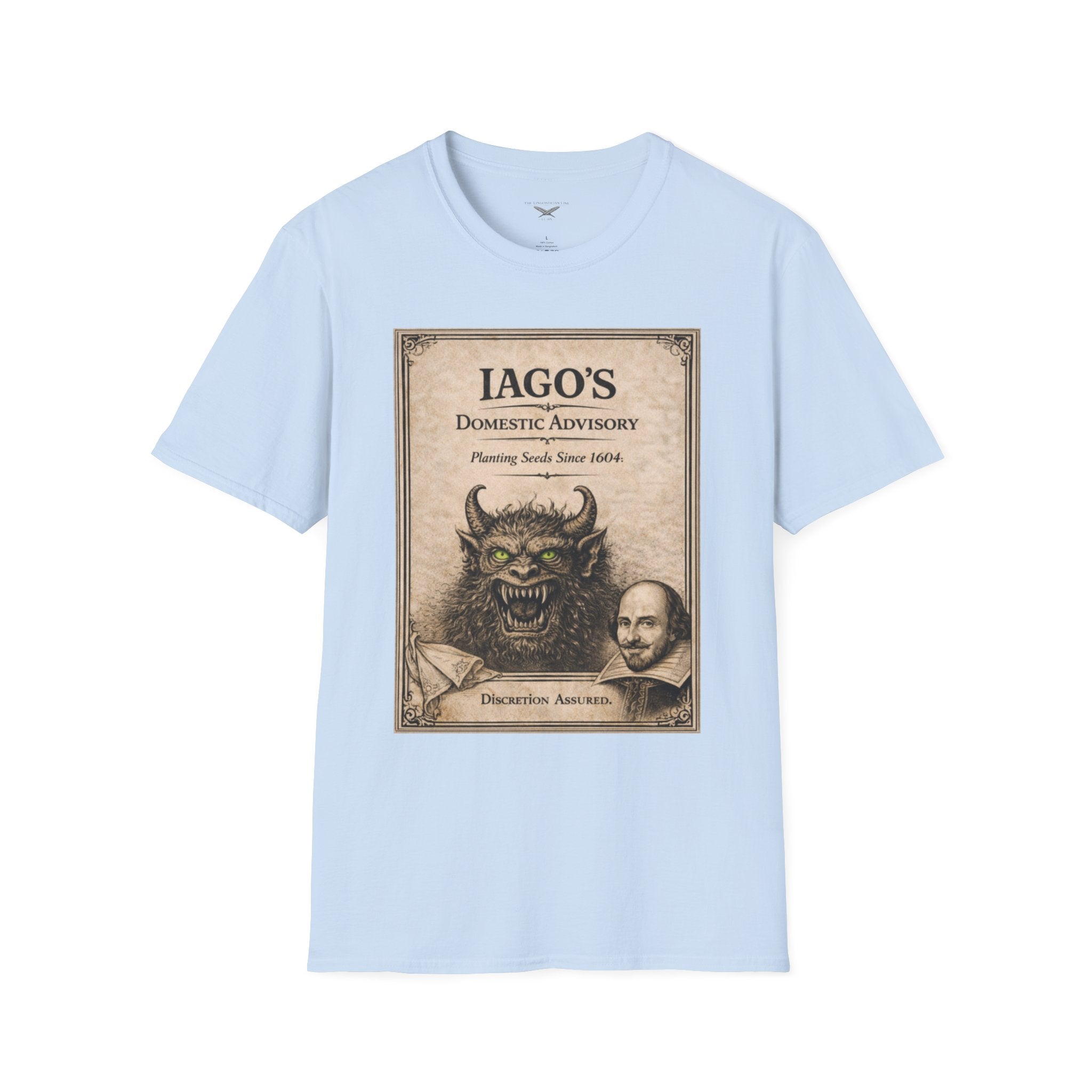 Iago’s Domestic Advisory T-Shirt – Vintage Literary Humor Tee