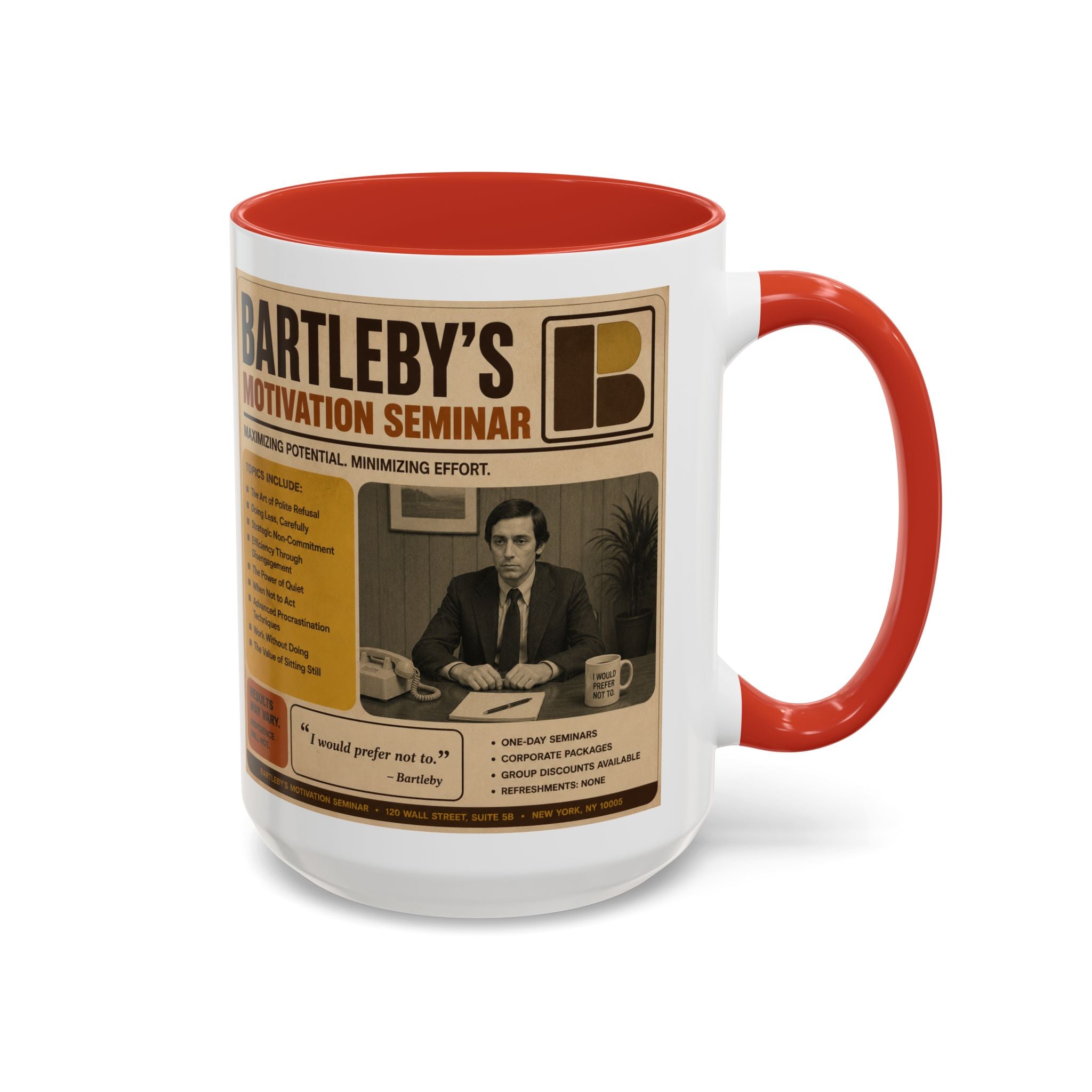 Bartleby’s Motivation Seminar Mug — From The Linguistician Line, A Bard & Beyond Brand