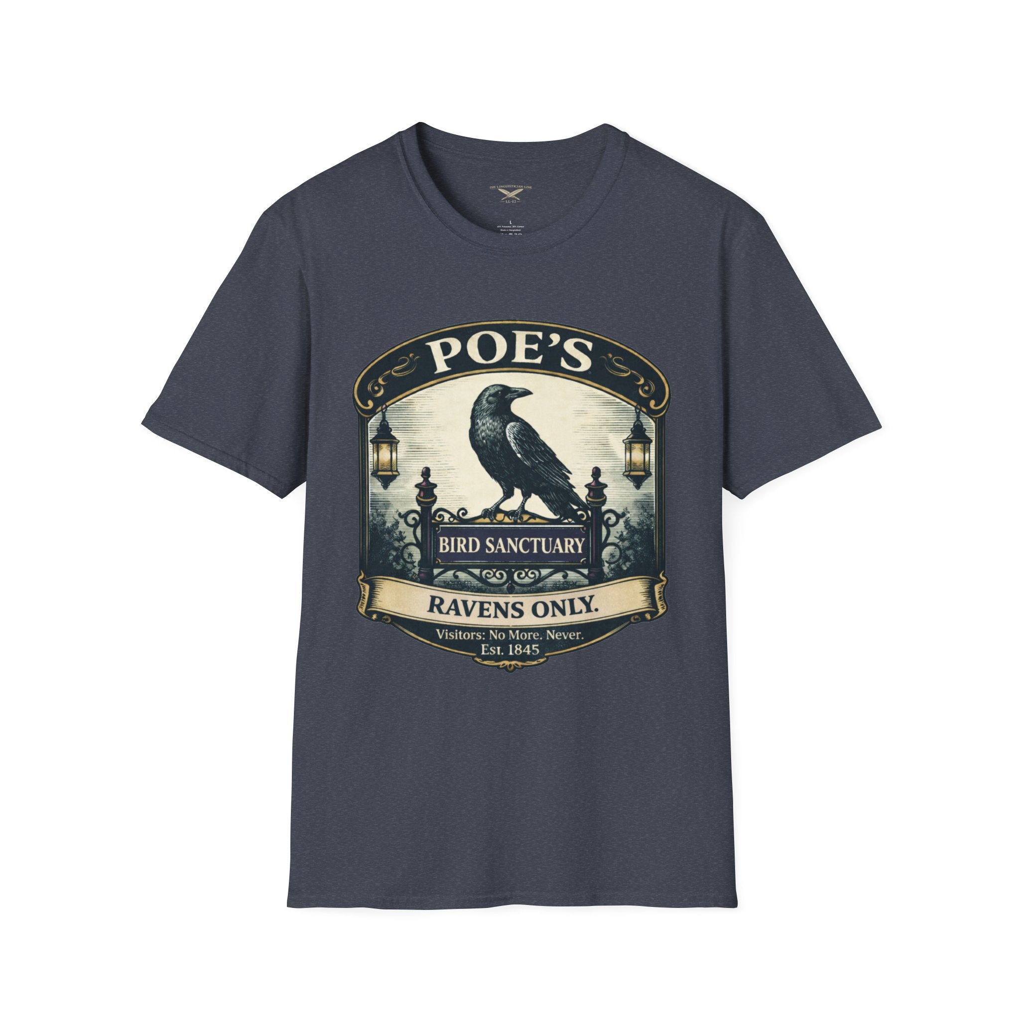 Poe’s Bird Sanctuary T-Shirt – Vintage Literary Humor Tee