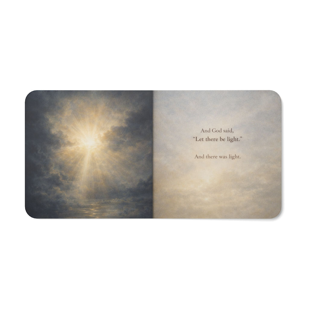 "In the Beginning --  A Genesis Creation Story for Little Hands "   Board Book for Toddlers