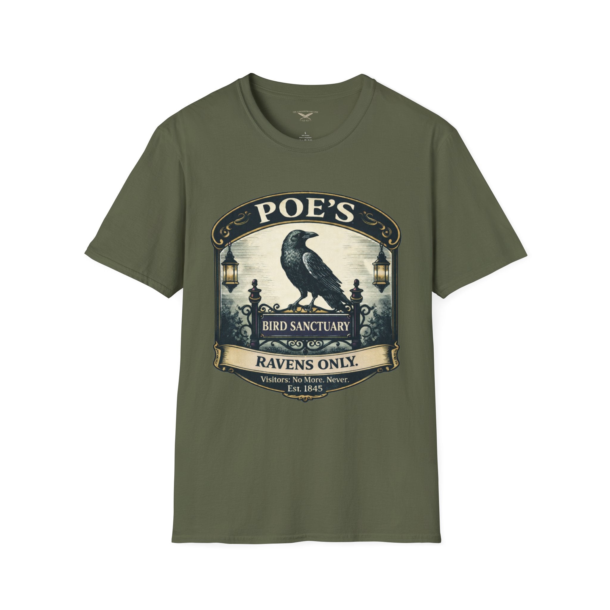 Poe’s Bird Sanctuary T-Shirt – Vintage Literary Humor Tee