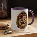 Lady of the Quilt Accent Coffee Mug — 'Legacy in Every Stitch' Quilting Gift