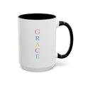 GRACE — Pastel Scripture Typography Mug  -- The Foundation Collection (15 oz)