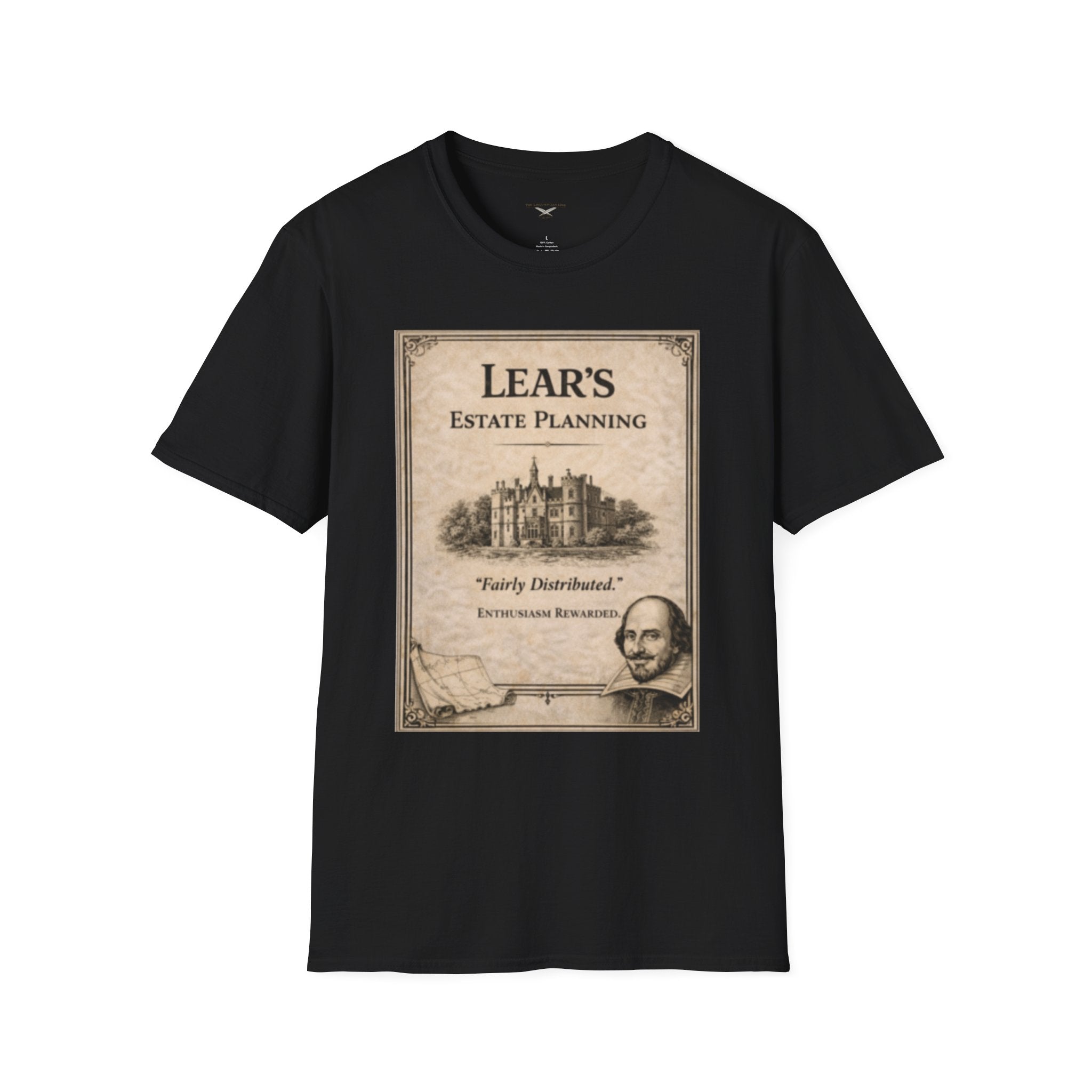 Lear’s Estate Planning T-Shirt – Vintage Literary Humor Tee