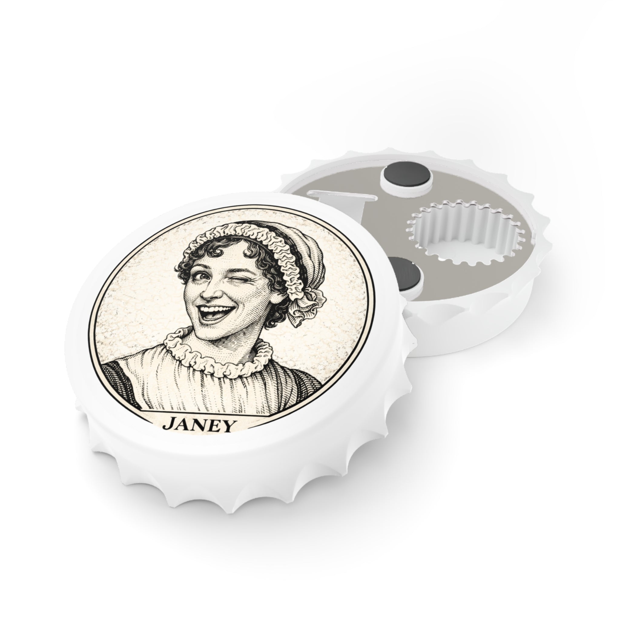 Vintage Winking Lady Bottle Opener - Personalized Janey Retro Bar Tool
