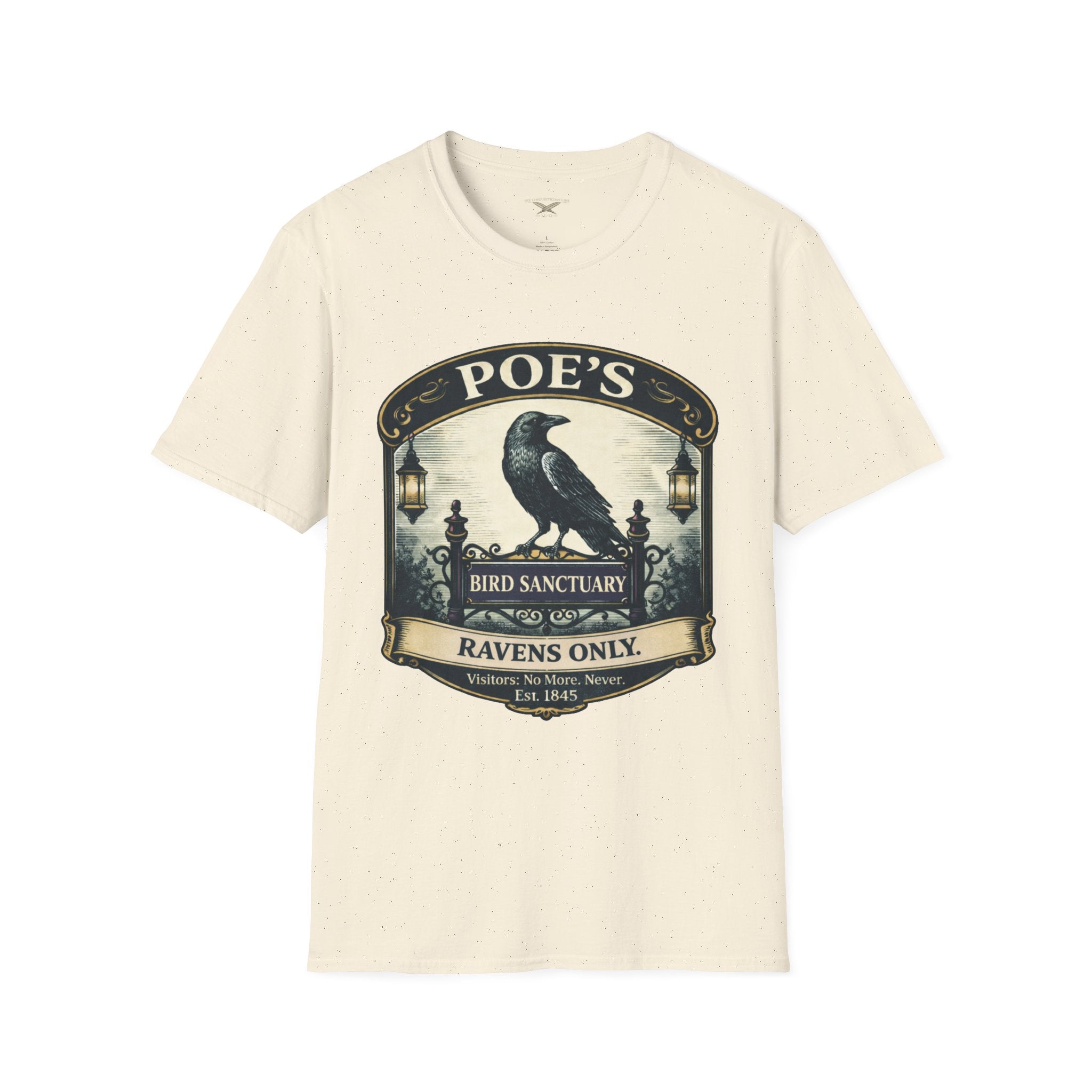 Poe’s Bird Sanctuary T-Shirt – Vintage Literary Humor Tee