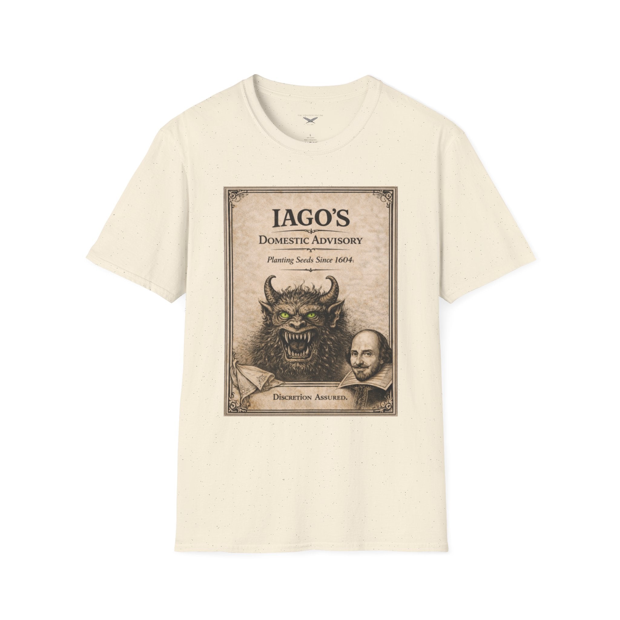 Iago’s Domestic Advisory T-Shirt – Vintage Literary Humor Tee