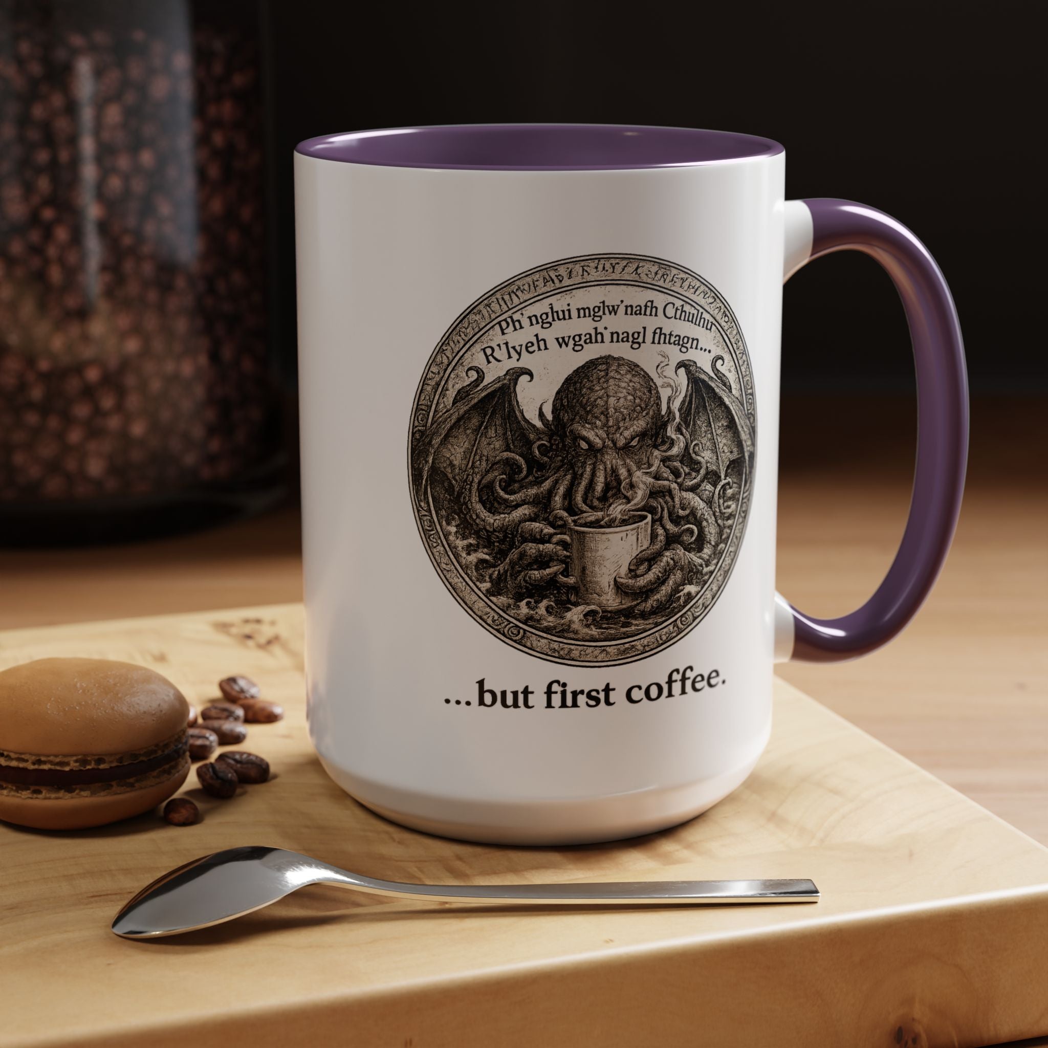 Cthulhu '...but first coffee.'  Lovecraft Mug