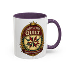 Lady of the Quilt Accent Coffee Mug — 'Legacy in Every Stitch' Quilting Gift