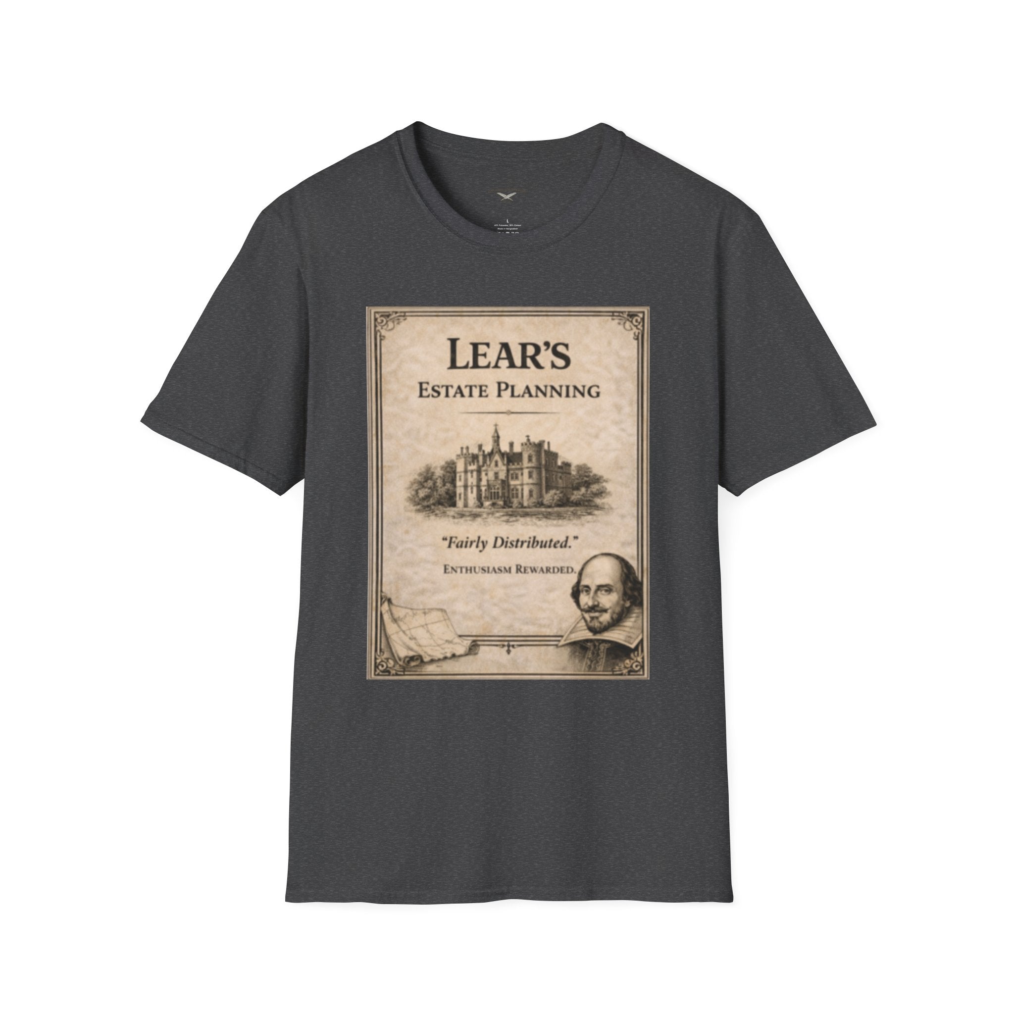 Lear’s Estate Planning T-Shirt – Vintage Literary Humor Tee