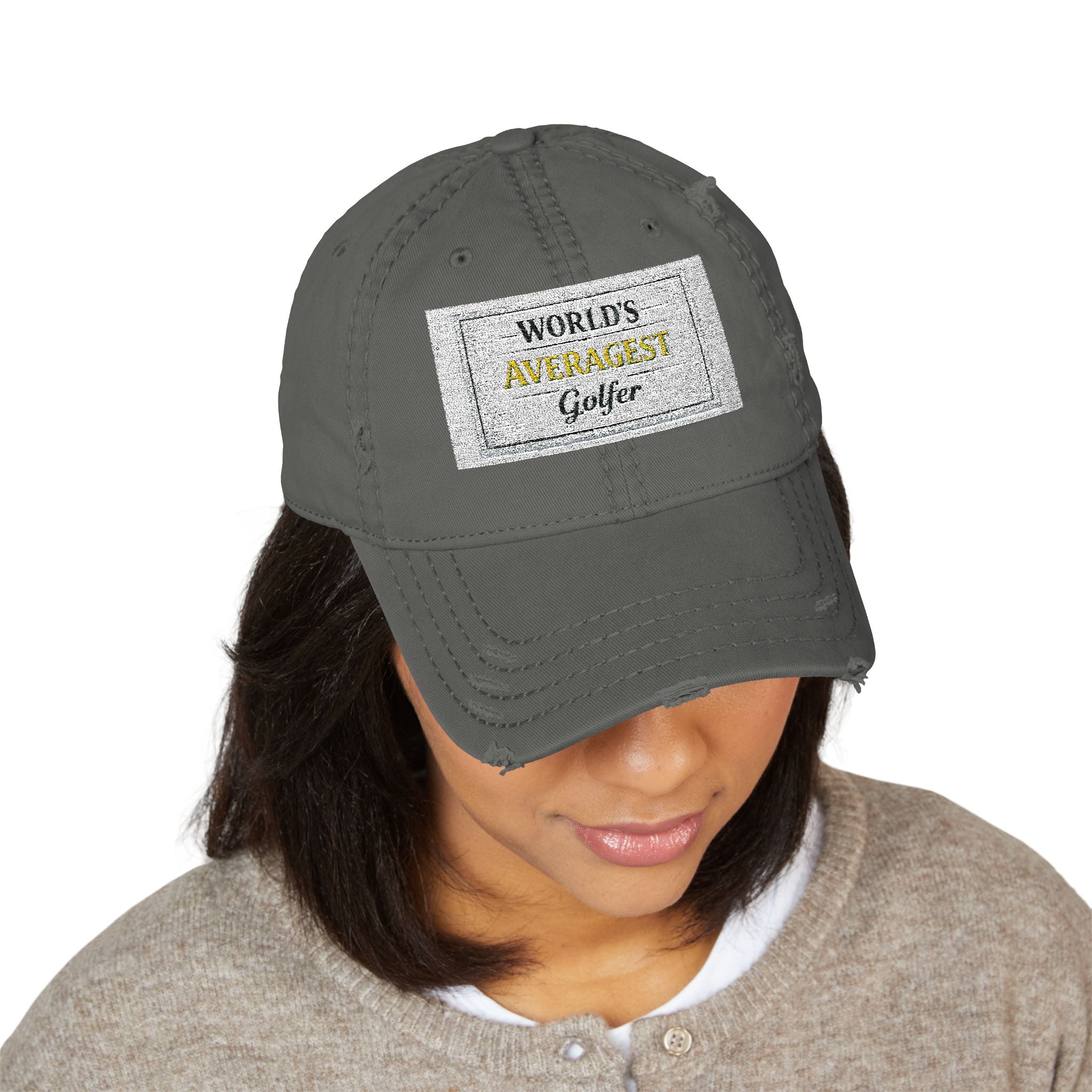 World's Averagest Golfer Distressed Dad Hat