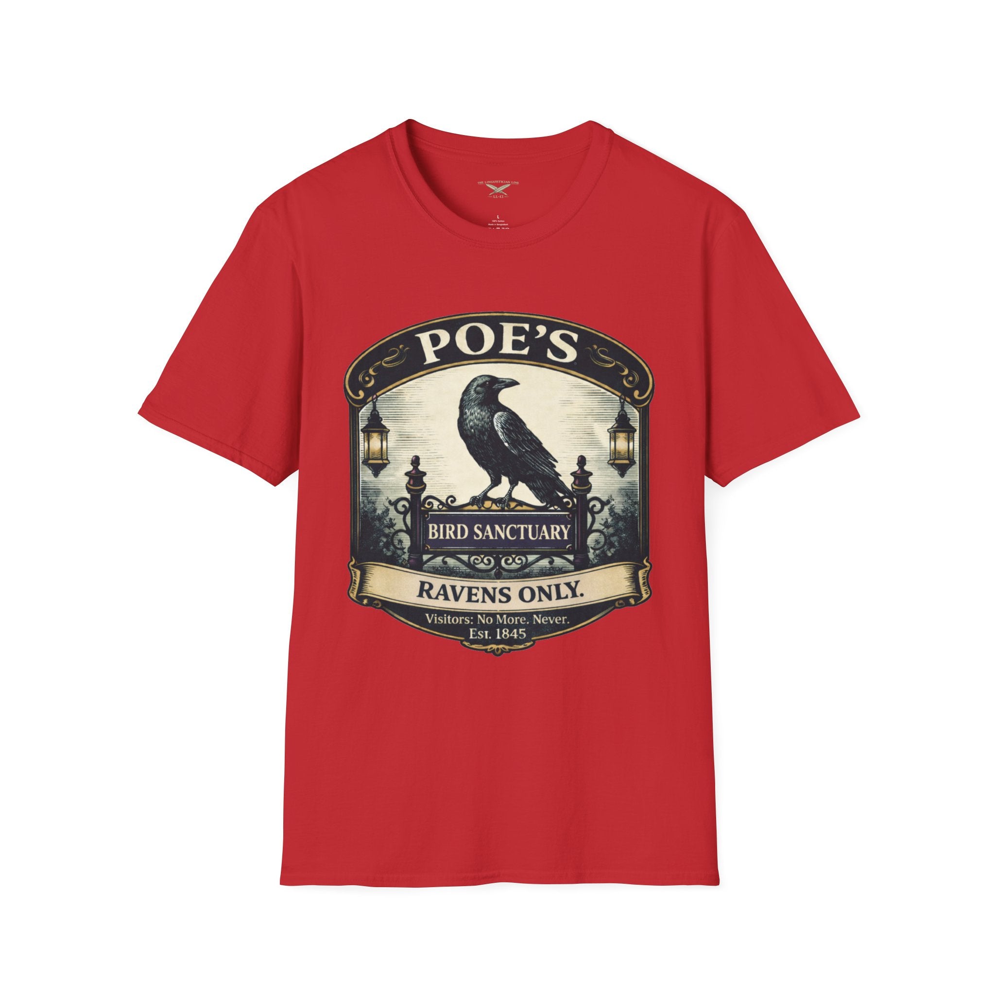 Poe’s Bird Sanctuary T-Shirt – Vintage Literary Humor Tee