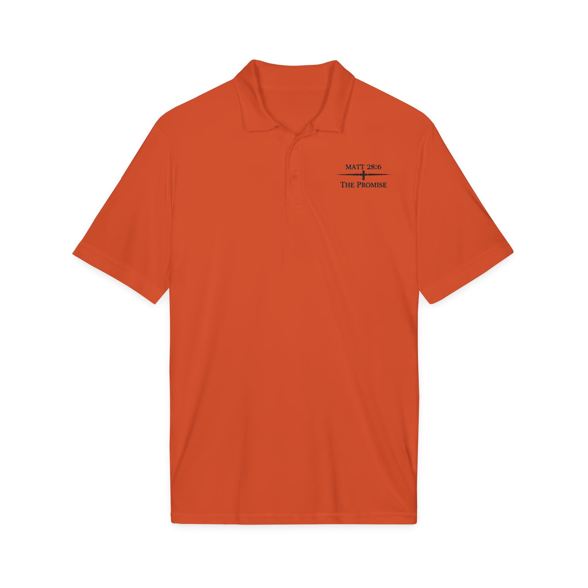 MATT 28:6 -- Embroidered Dress Polo  In Plain Clothes (Light Colors)