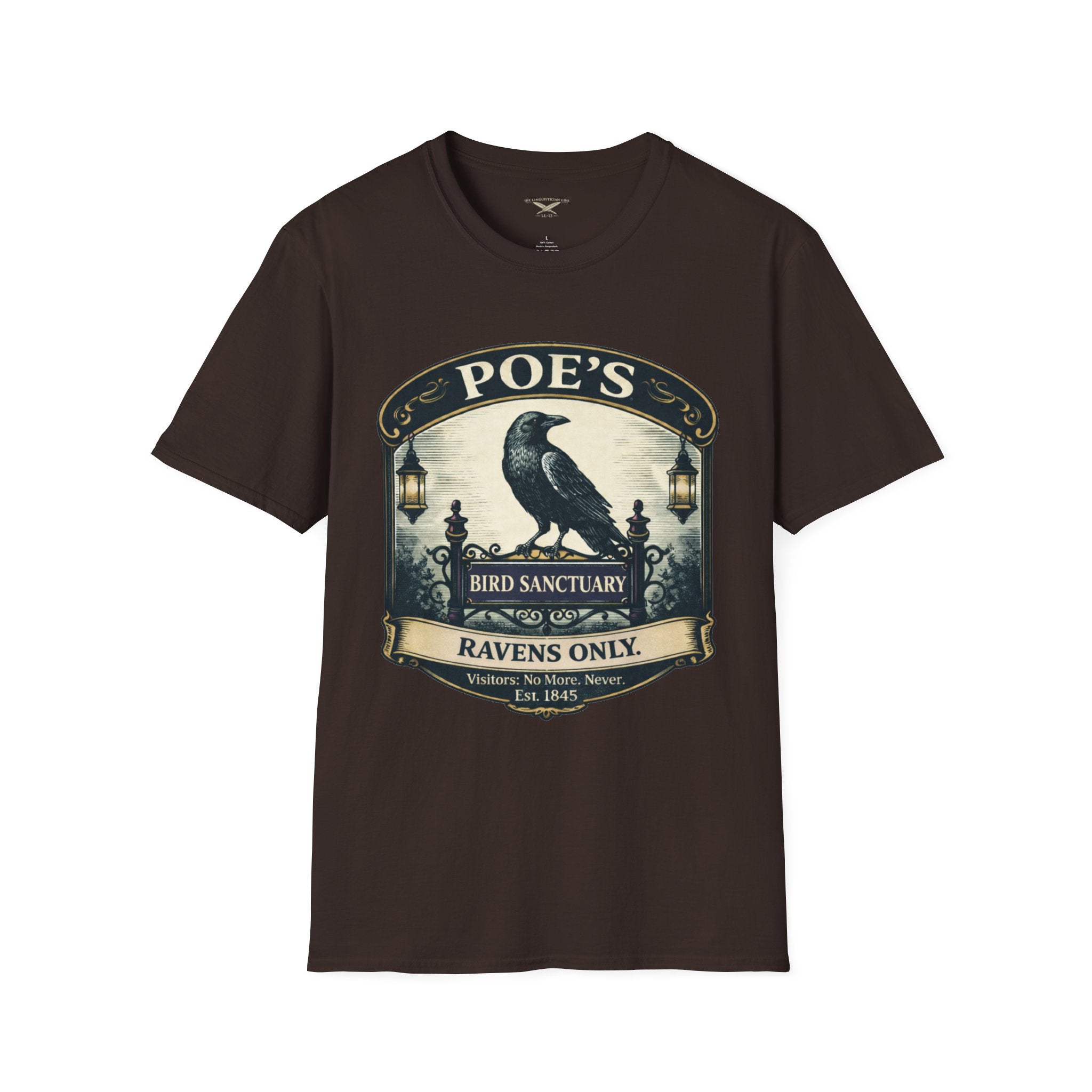 Poe’s Bird Sanctuary T-Shirt – Vintage Literary Humor Tee