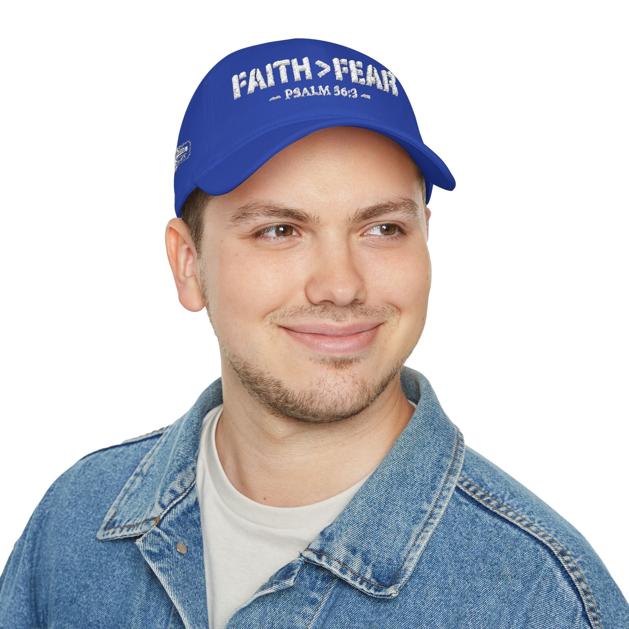 Faith > Fear — Psalm 56:3 — Embroidered Cap | The Foundation Collection (Dark Colors)