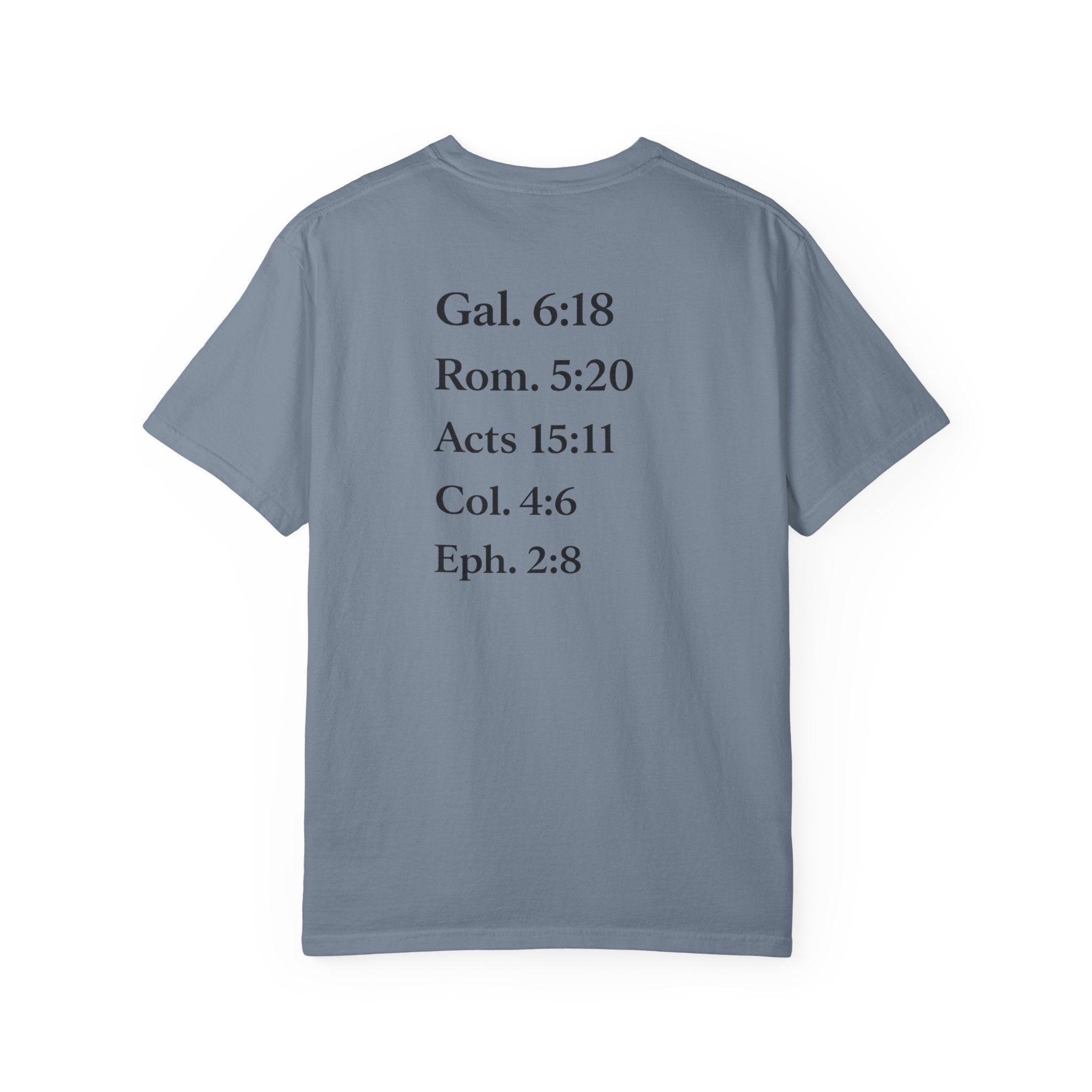 'G.R.A.C.E.' Front Print with Scripture References Back (Christian Faith Tee)