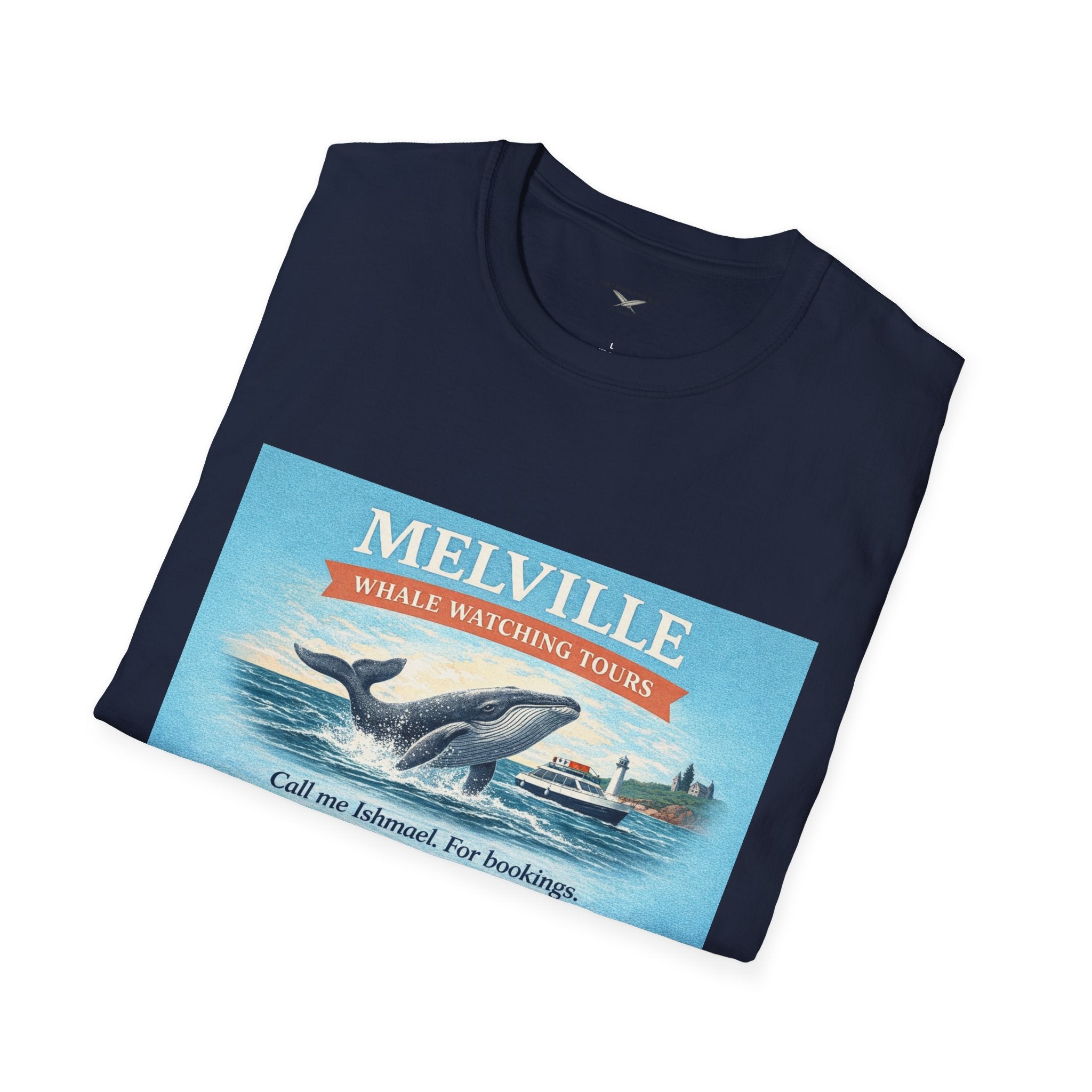 Melville Whale Watching T-Shirt — Vintage Literary Humor Tee