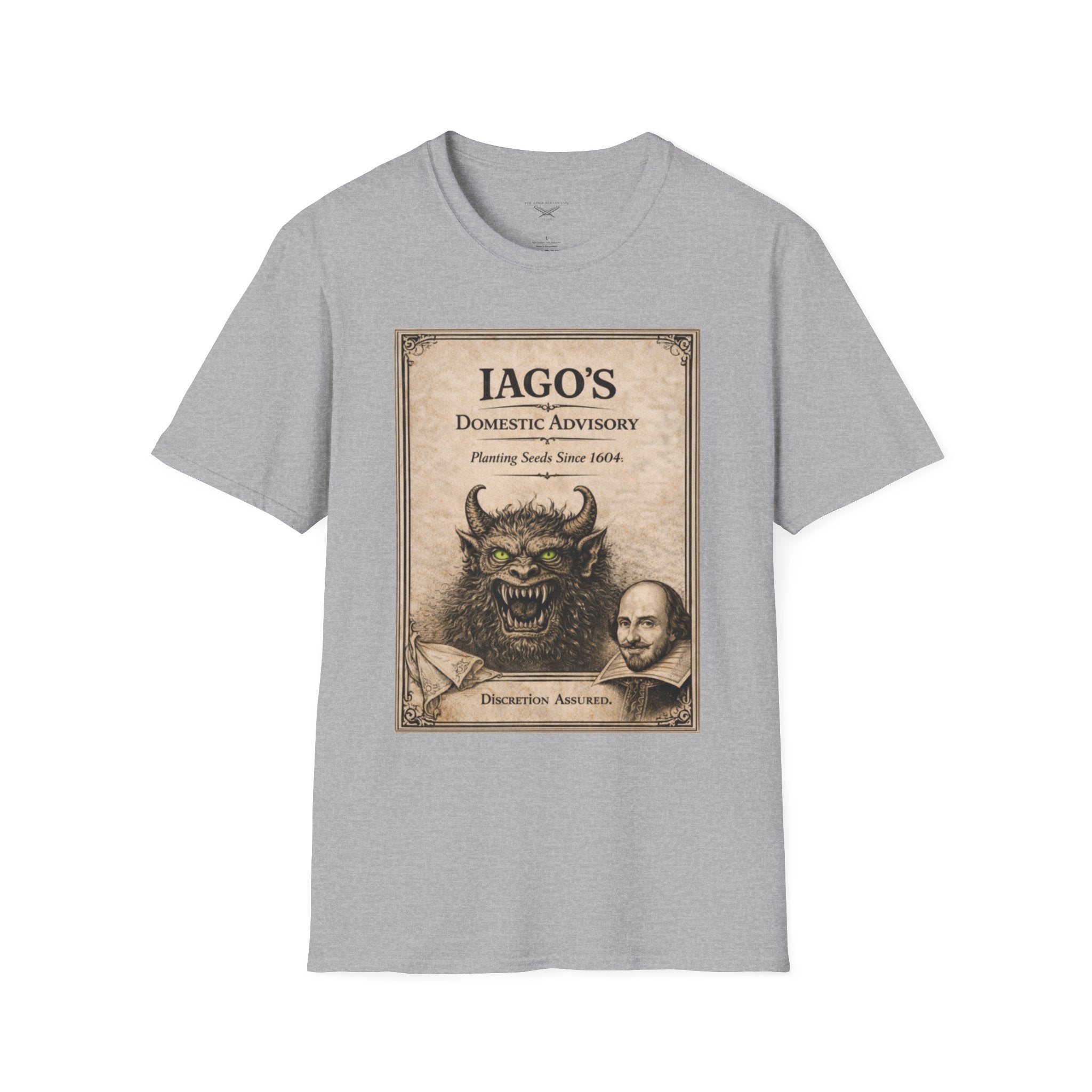 Iago’s Domestic Advisory T-Shirt – Vintage Literary Humor Tee