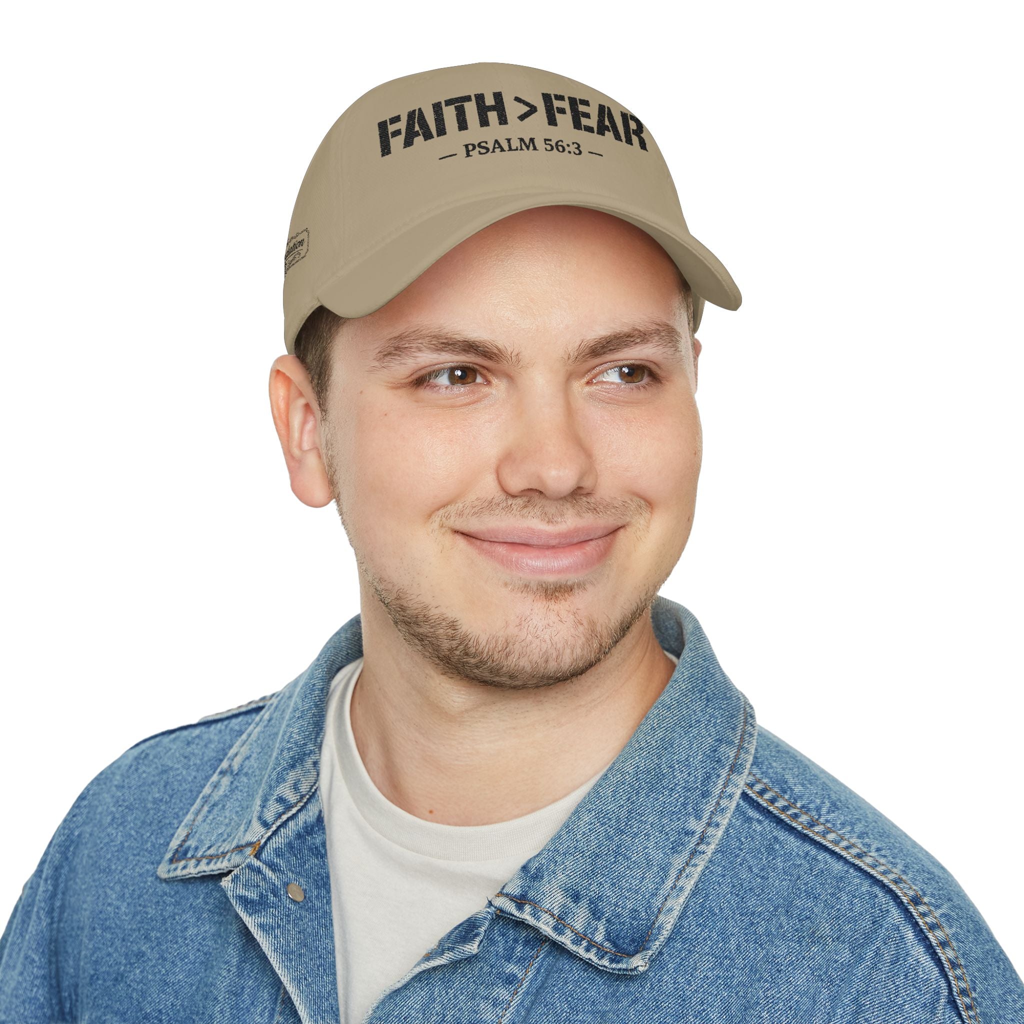 Faith > Fear — Psalm 56:3 — Embroidered Cap | The Foundation Collection (Light Colors)