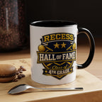 Recess Hall of Fame Coffee Mug — Class of 4th Grade Accent Mug (11/15oz)