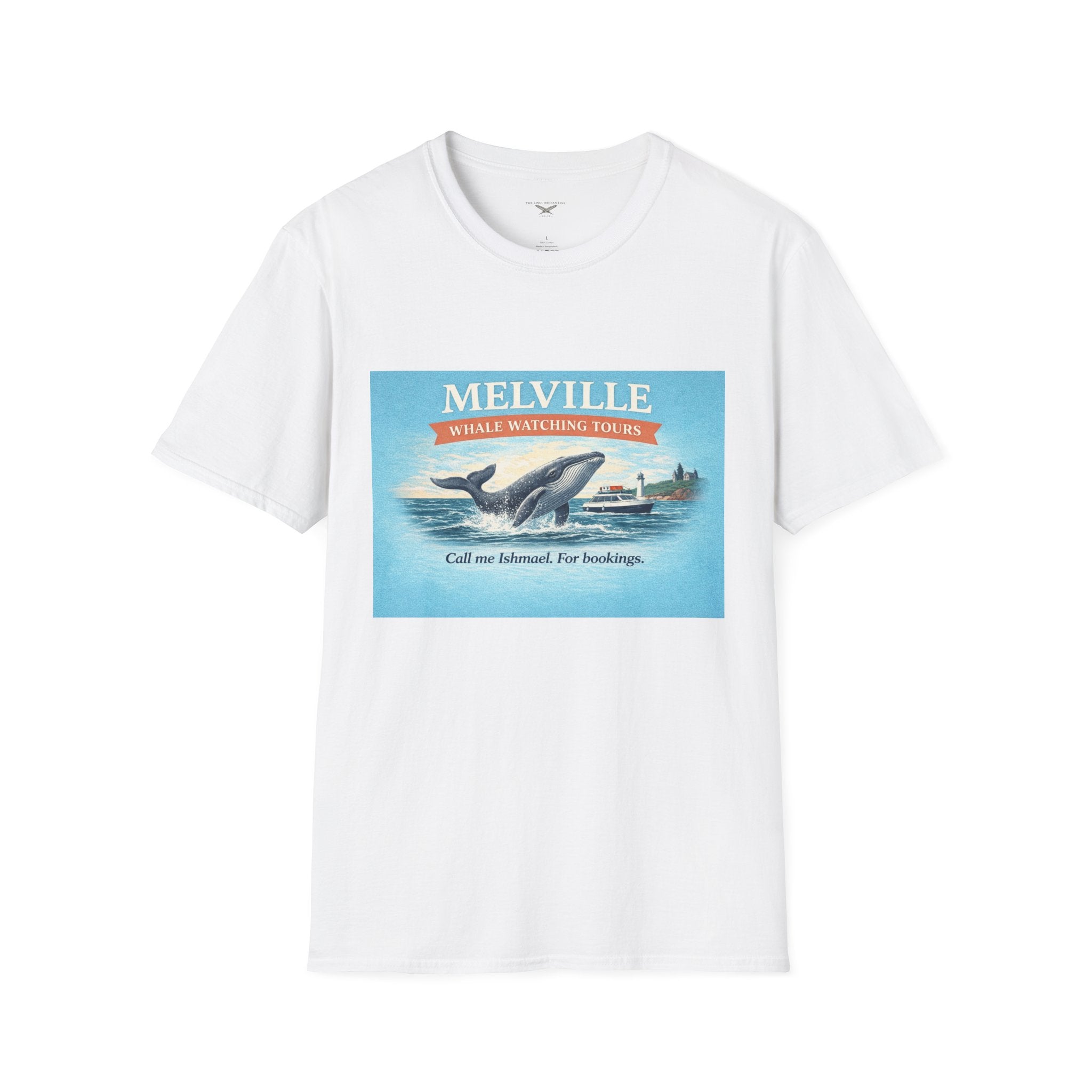 Melville Whale Watching T-Shirt — Vintage Literary Humor Tee