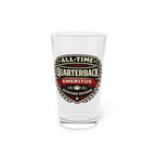 "All-Time Quarterback, Emeritus" — 16oz Pint Glass for Home Bar, Gifts & Parties