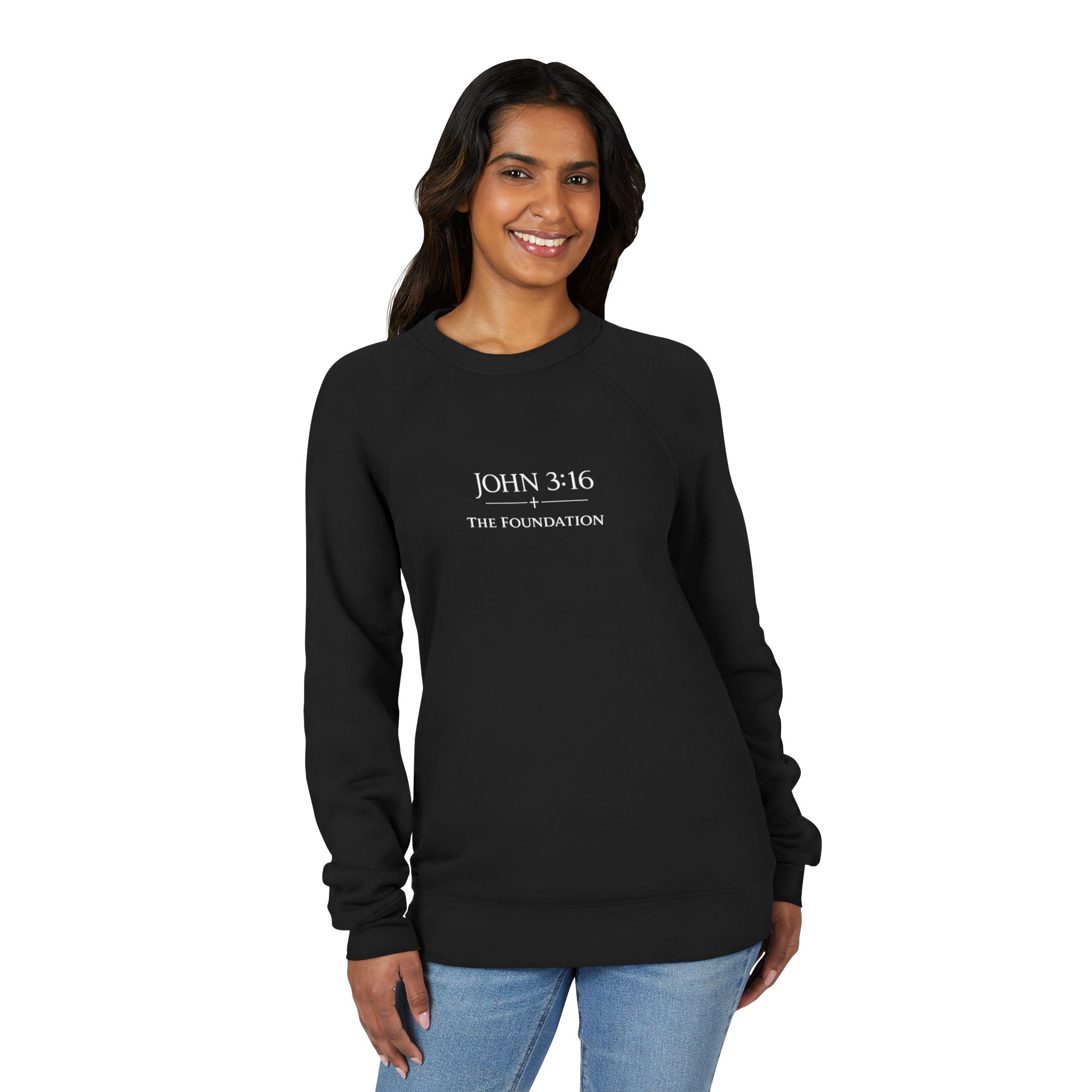 The Foundation — John 3:16 — Raglan Crewneck