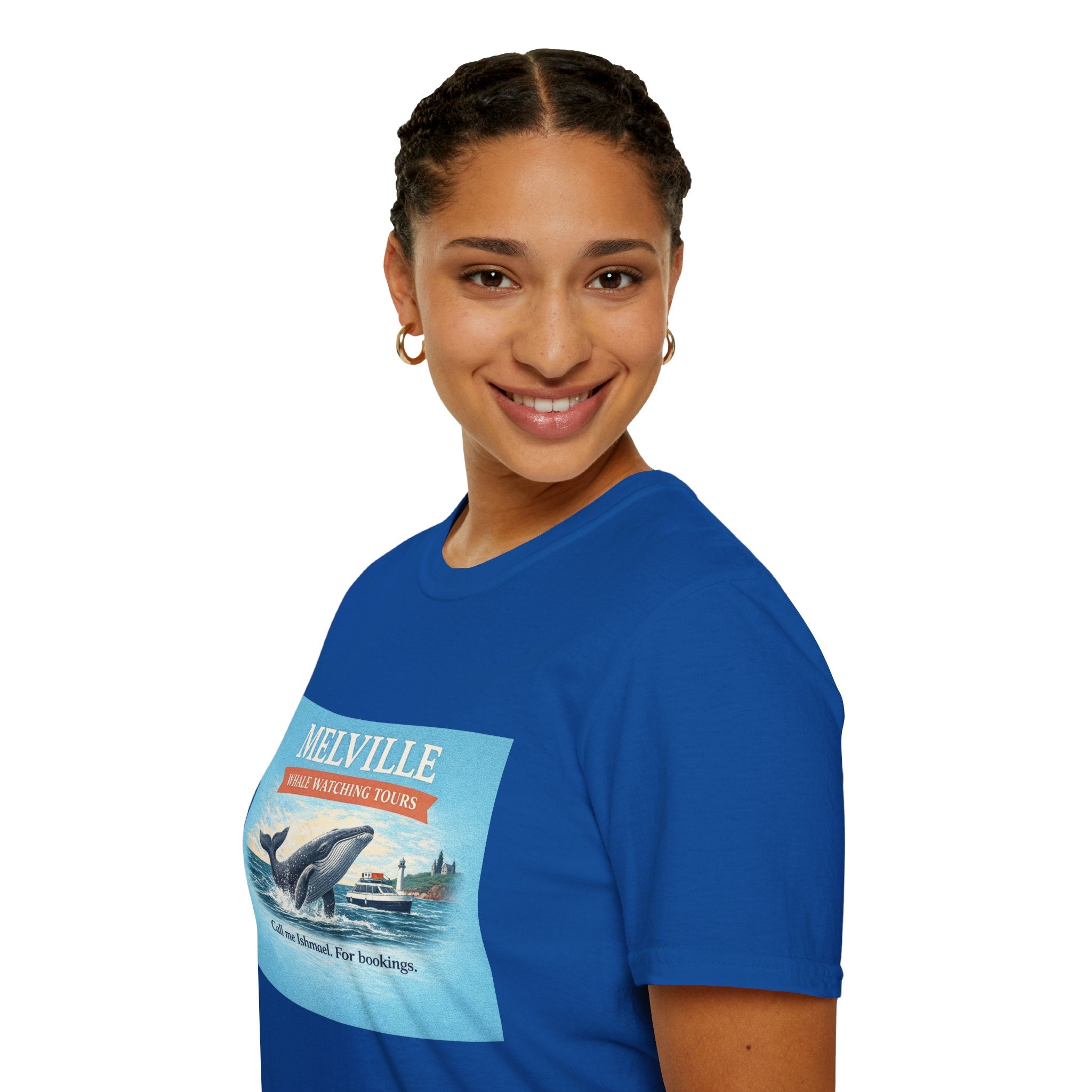 Melville Whale Watching T-Shirt — Vintage Literary Humor Tee