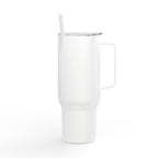 Stand Firm — Galatians 5:1 Engraved 40oz Travel Mug | Insulated Koozie Tumbler with Handle | Christian Faith Gift | The Foundation Collection