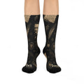 Poe's Toes Crew Socks — Literary Goth Cushioned Socks