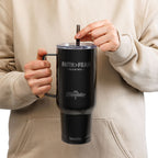 Faith > Fear — Psalm 56:3 Engraved 40oz Travel Mug | Insulated Koozie Tumbler with Handle | Christian Gift | The Foundation Collection