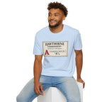Hawthorne Embroidery T-Shirt - Vintage Literary Humor Tee