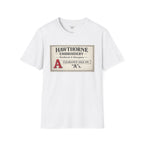 Hawthorne Embroidery T-Shirt - Vintage Literary Humor Tee